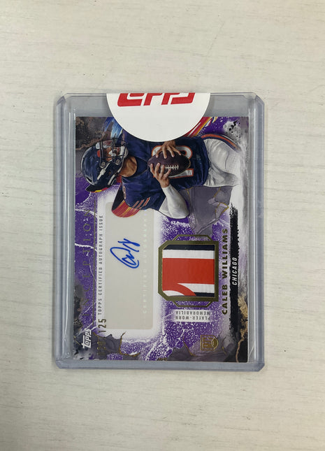 2024 Topps Inception Caleb Williams Patch Auto /125 Bears Single
