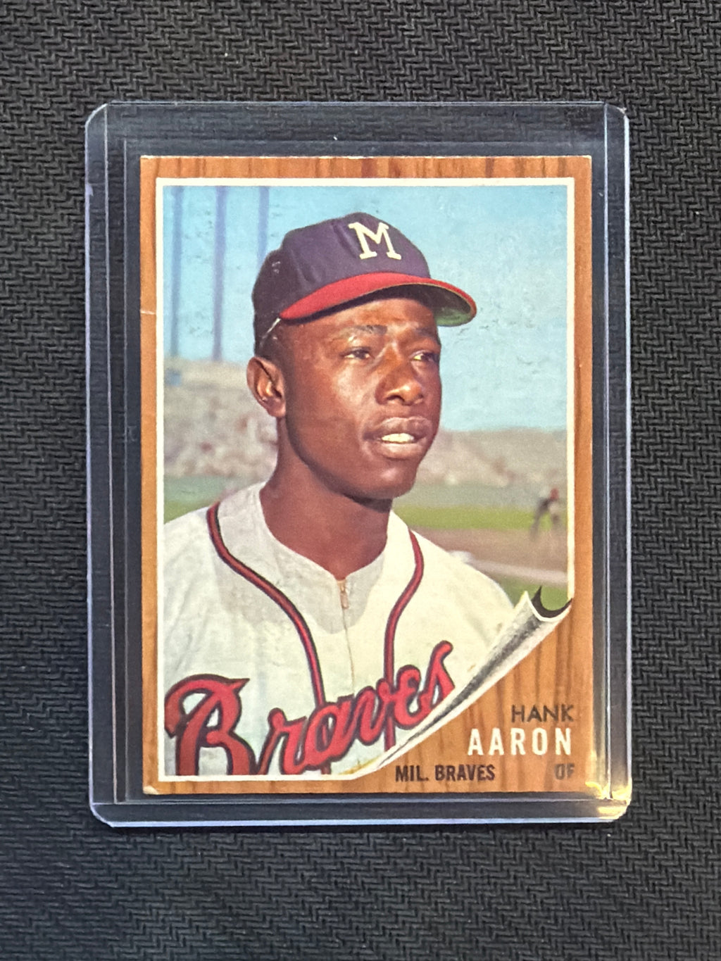 1962 Topps Hank Aaron #320 Braves 3