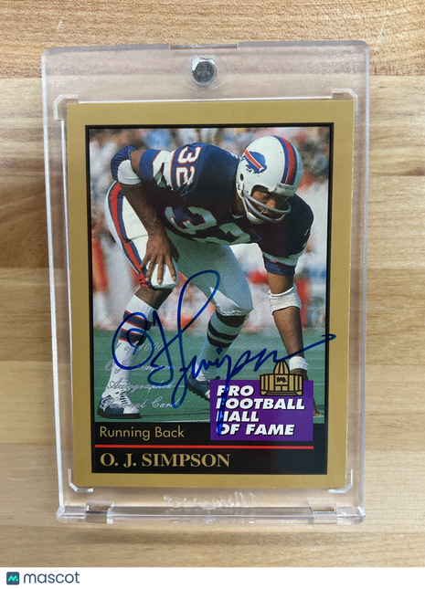 1995 Enor O.J. Simpson Hall Of Fame Auto Bills