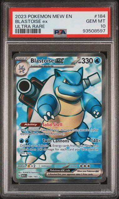 2023 Pokemon 151 Blastoise ex 184 PSA 10
