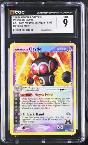 2004 Pokemon EX Team Magma Vs Aqua Team Magma's Claydol Reverse Holo 8 CGC 9