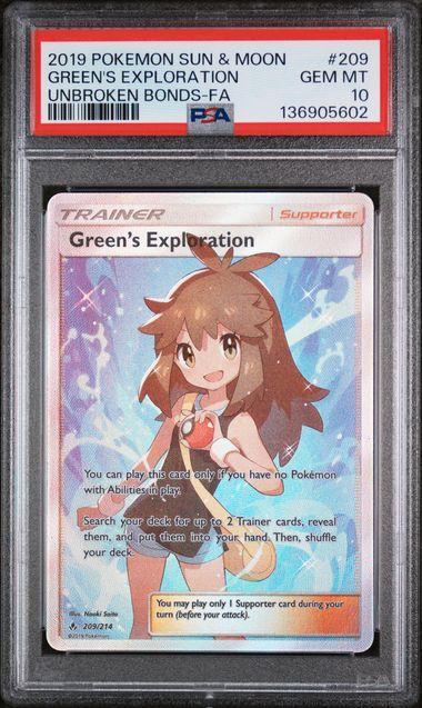 2019 Pokemon Sun & Moon Green's Exploration 209 PSA 10