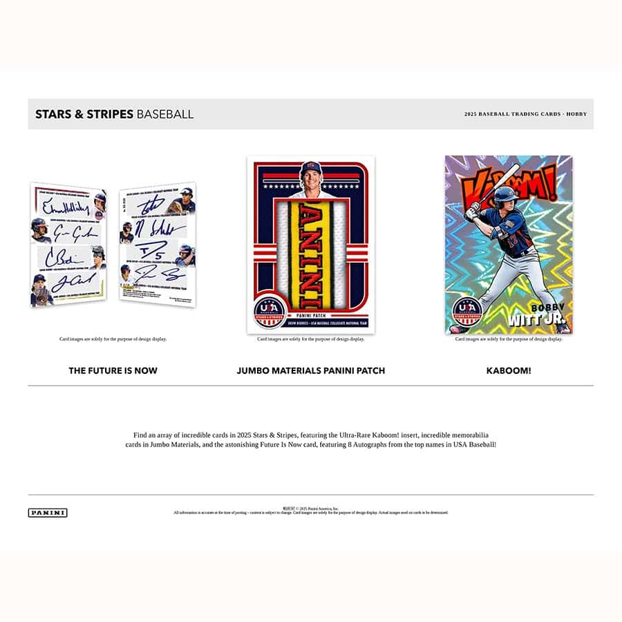 2025 USA STARS & STRIPES BASEBALL HOBBY BOX