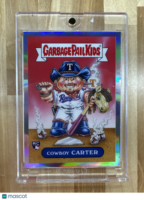 2024 Bowman Chrome Garbage Pail Kids Evan Carter Cowboy Carter