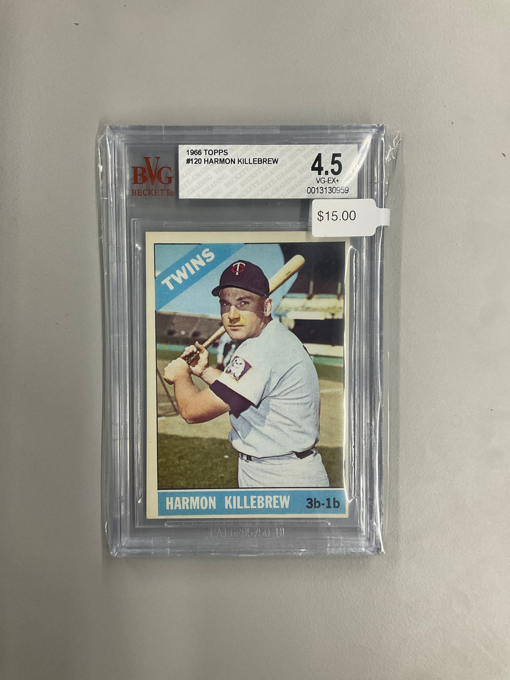1966 Topps #120 Harmon Killebrew BVG 4.5