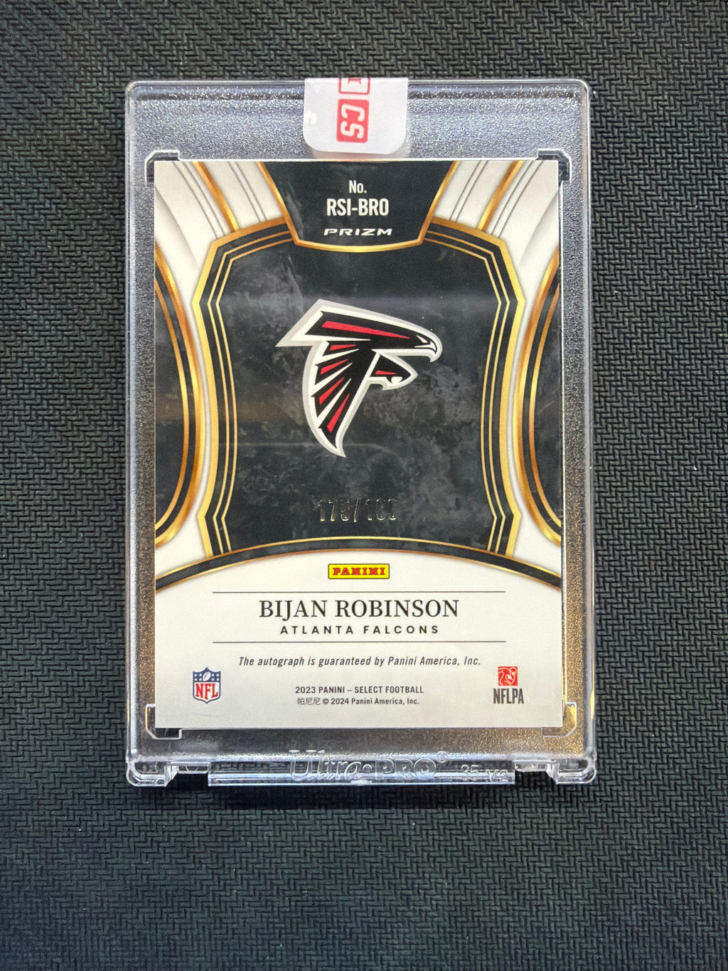 2023 Panini Select Bijan Robinson Rookie Auto /199 Falcons