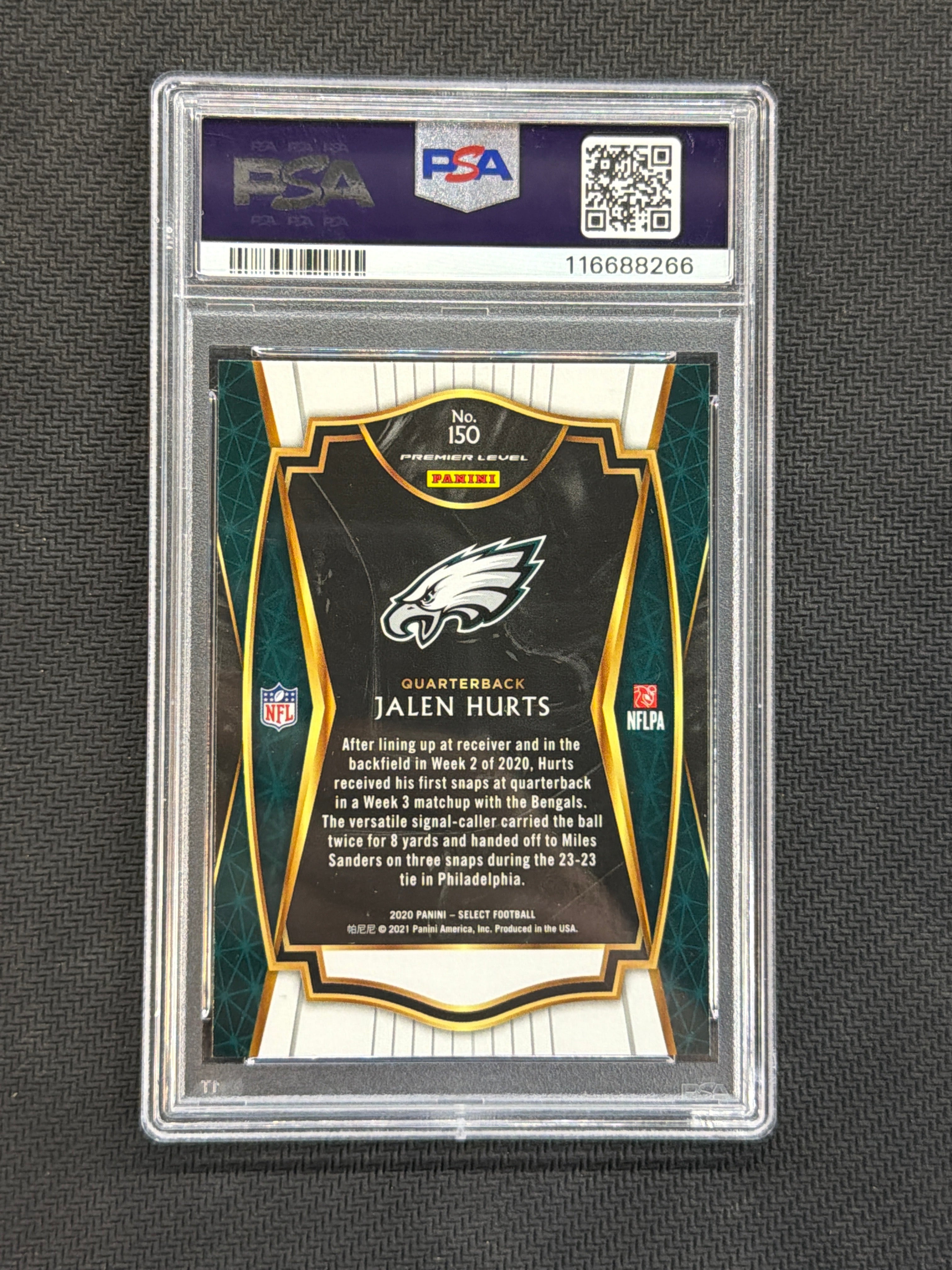 2020 Panini Select Jalen Hurts #150 Rookie PSA 10 266