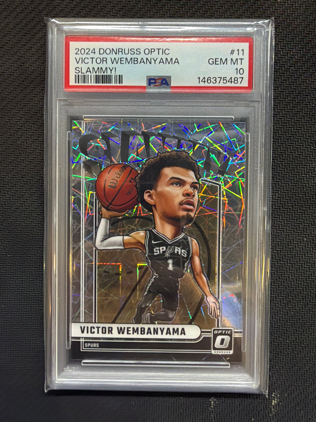 2024 Donruss Optic Victor Wembanyama Slammy! #11 PSA 10 Spurs 487