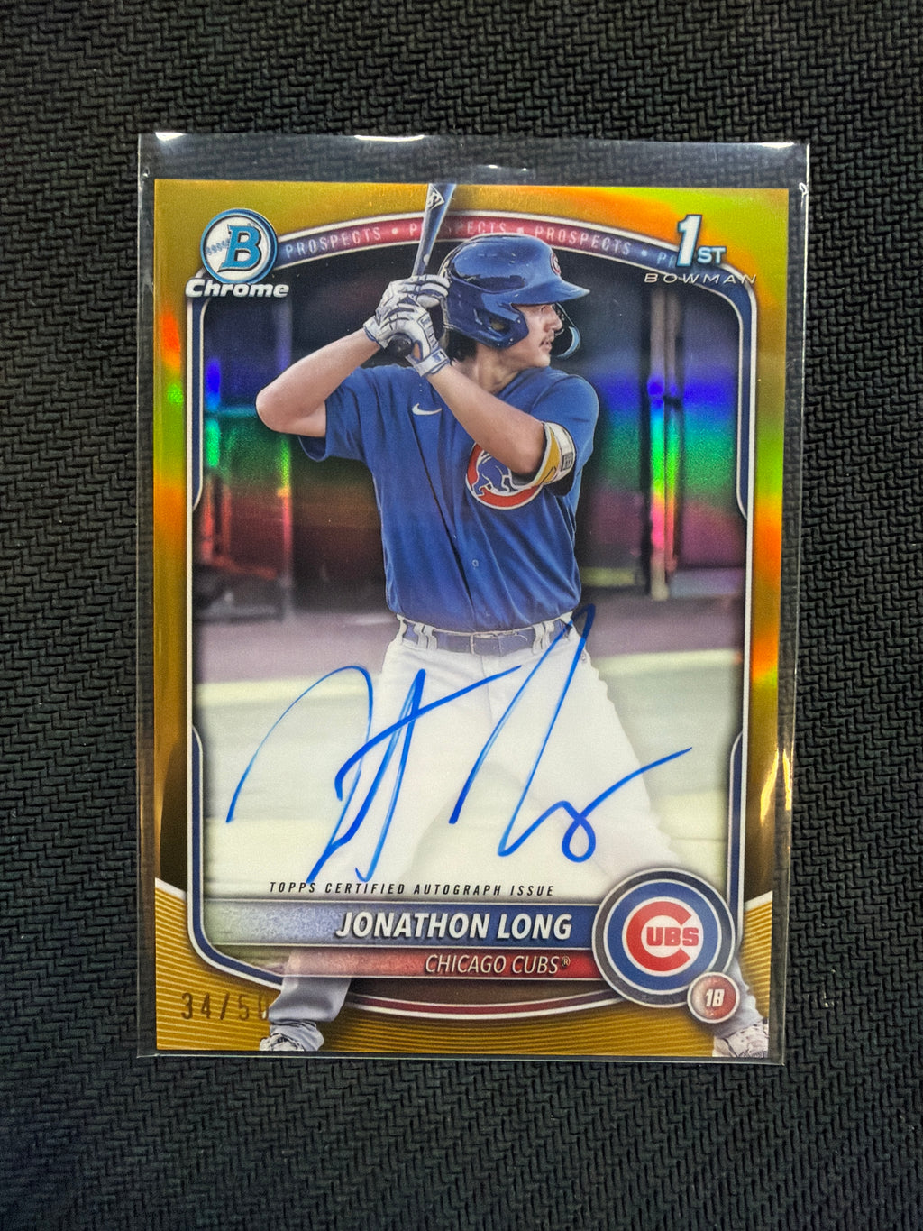 2025 Bowman Chrome Jonathon Long 1st Auto True Gold /50
