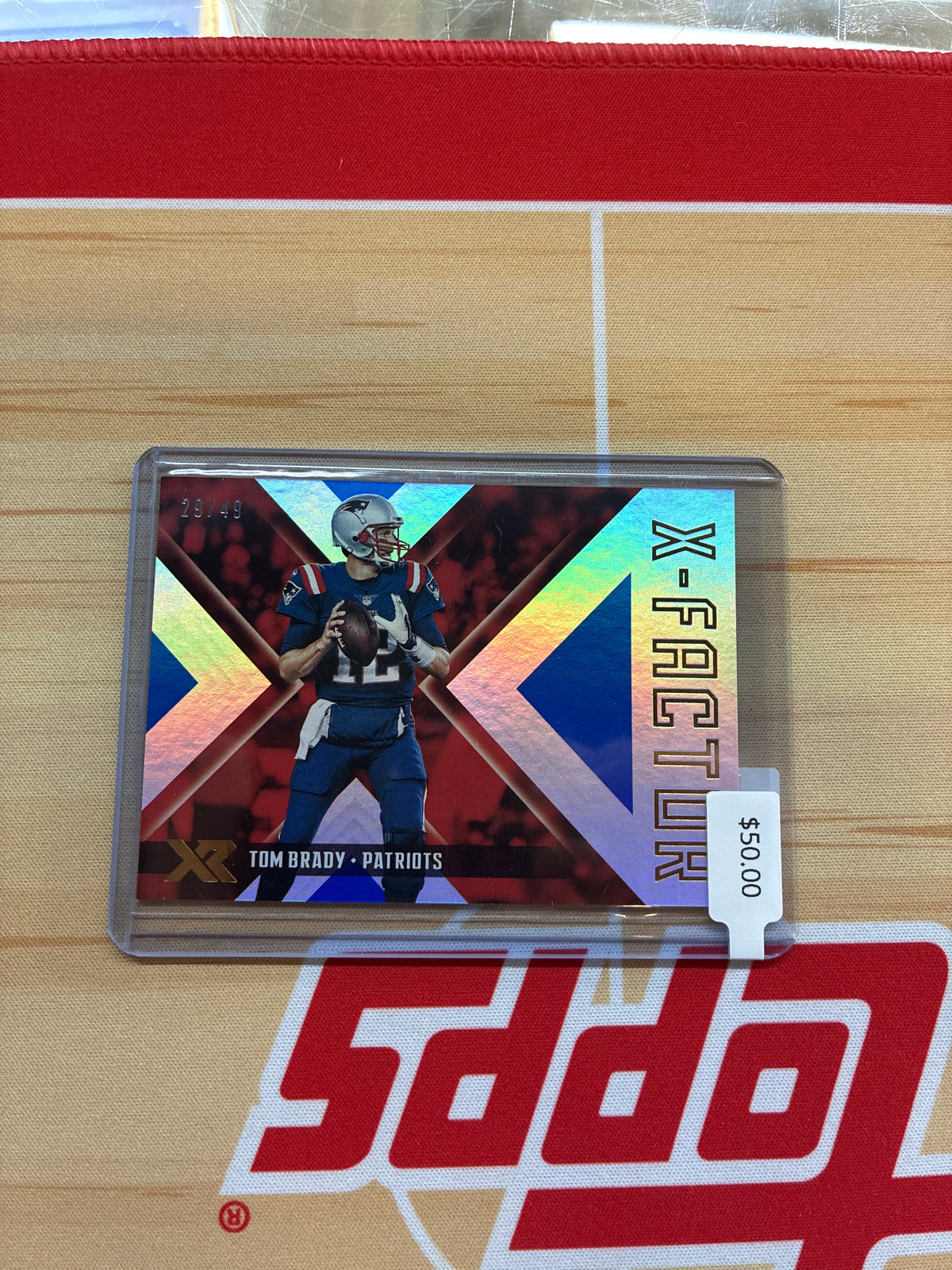 2018 Panini XR Tom Brady Blue X-Factor /49 #XF1 Patriots