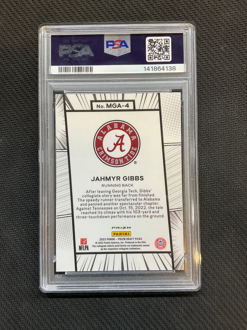 2023 Prizm Draft Picks Jahmyr Gibbs Rookie PSA 9 Alabama