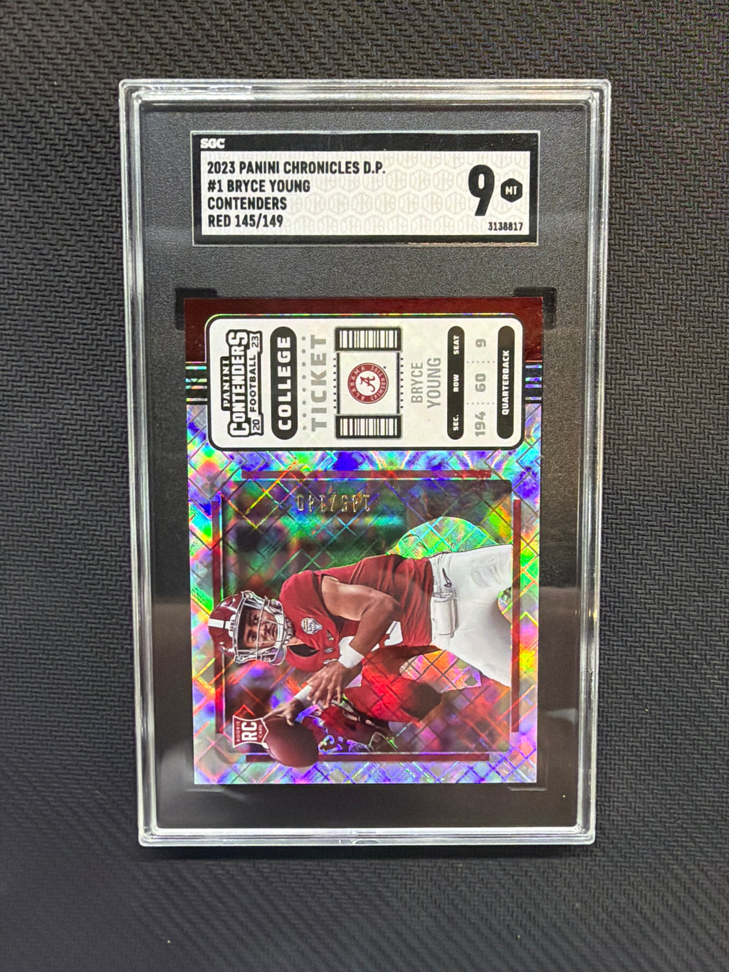 2023 Chronicles Draft Bryce Young Red /149 SGC 9 Alabama