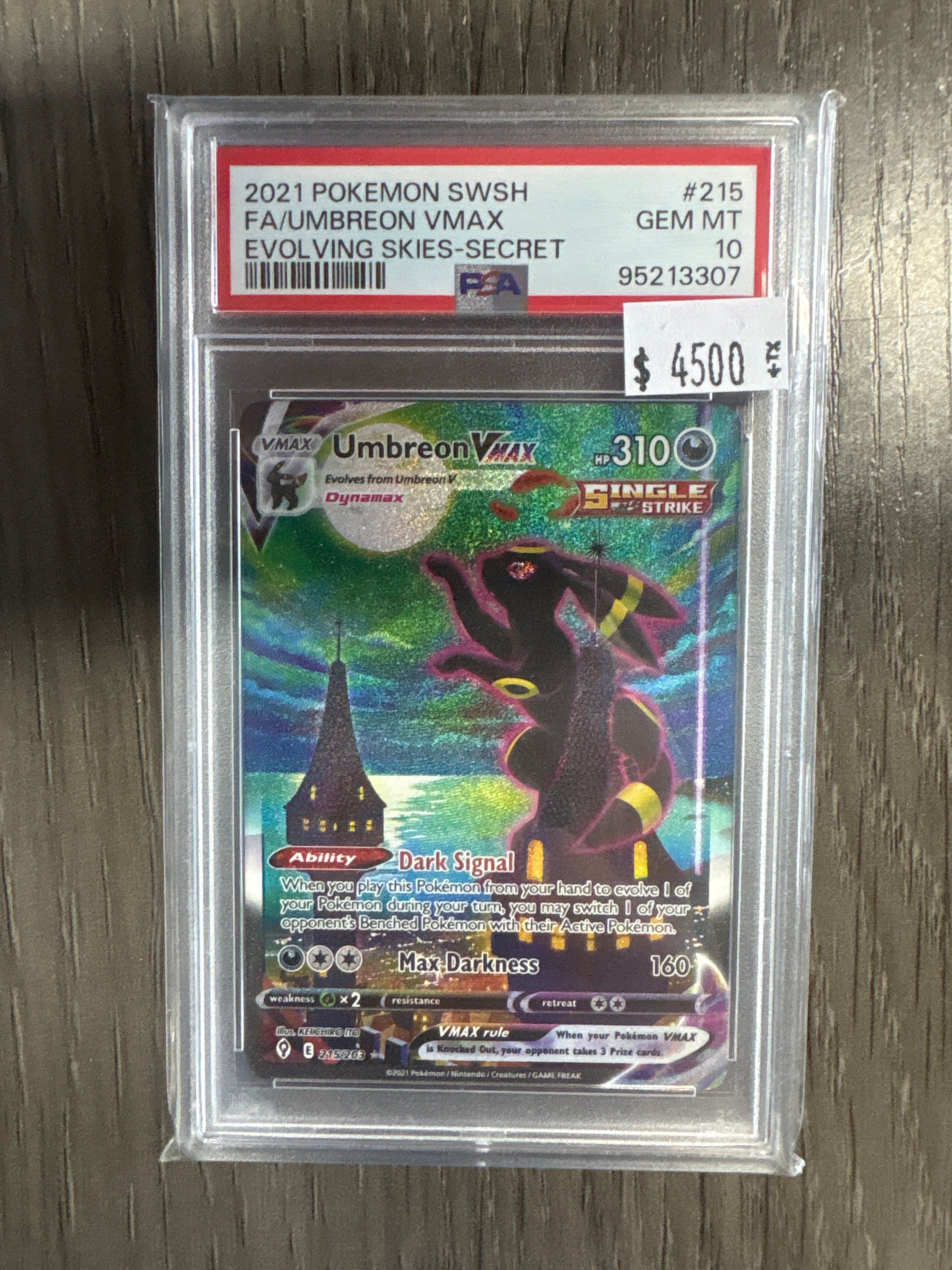 2021 Umbreon Vmax 215 PSA 10