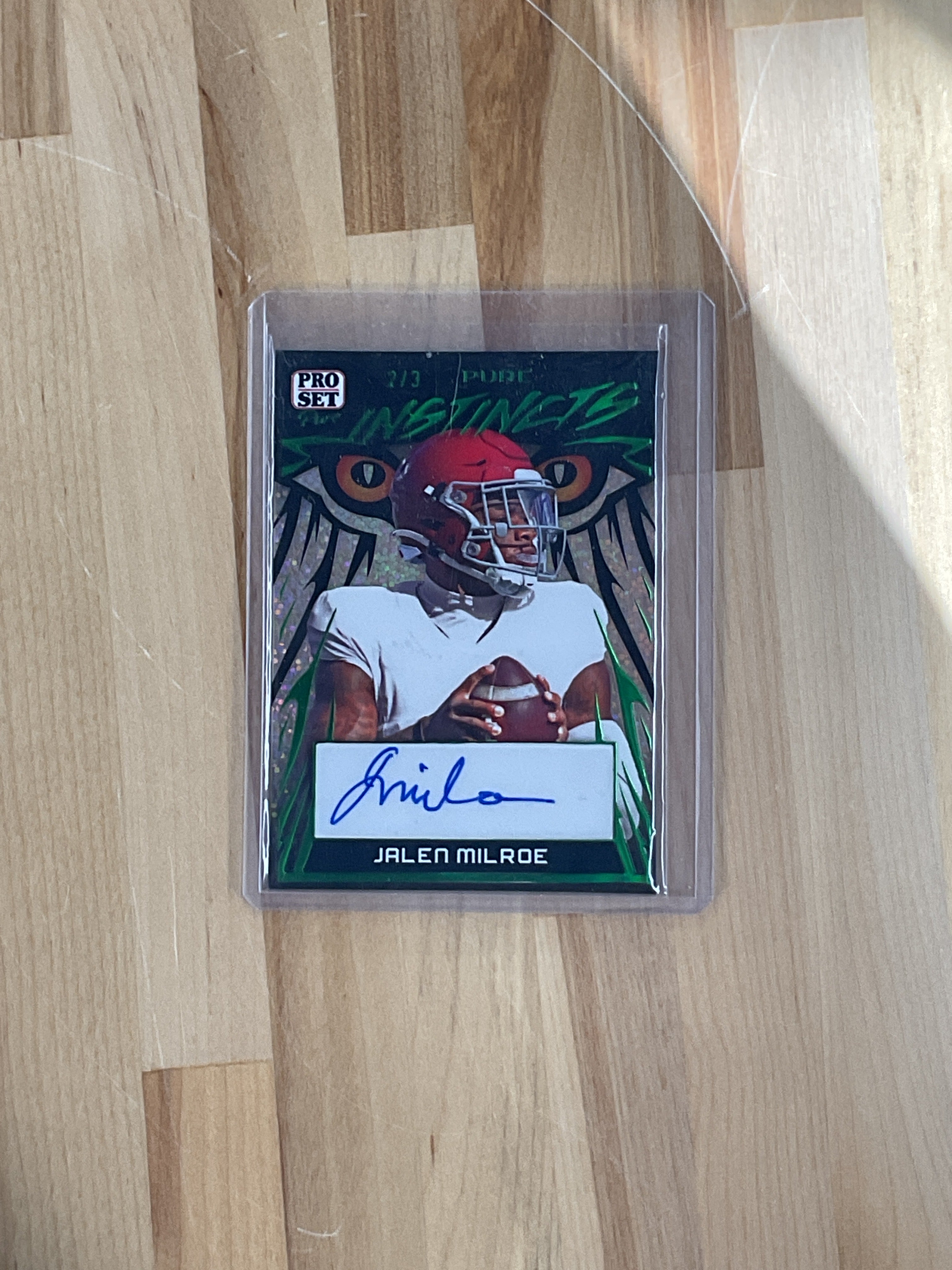 2023 Leaf Pro Set Jalen Milroe Green Auto /3