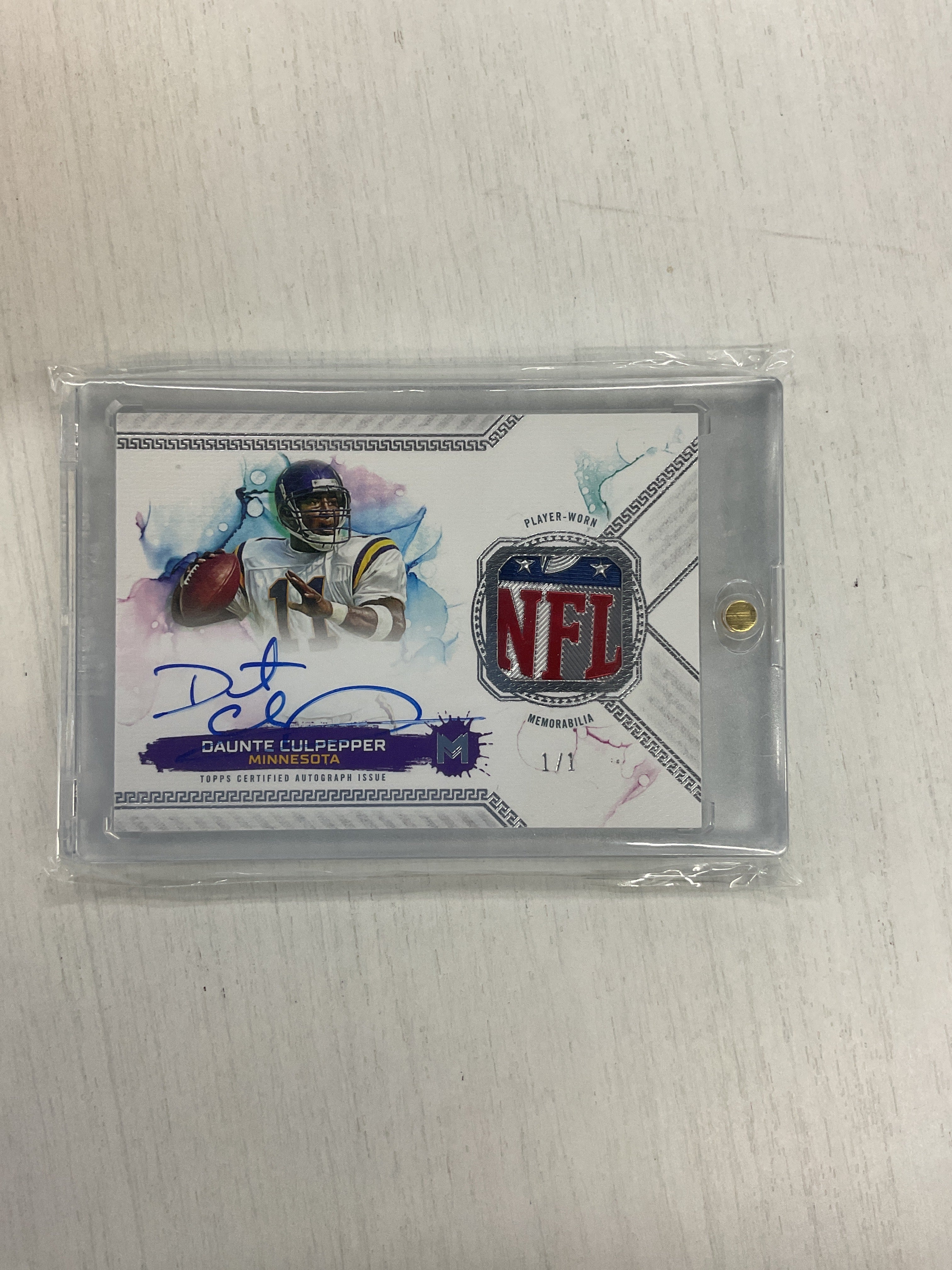 2024 motif Dante Culpepper 1/1 Shield Patch Auto