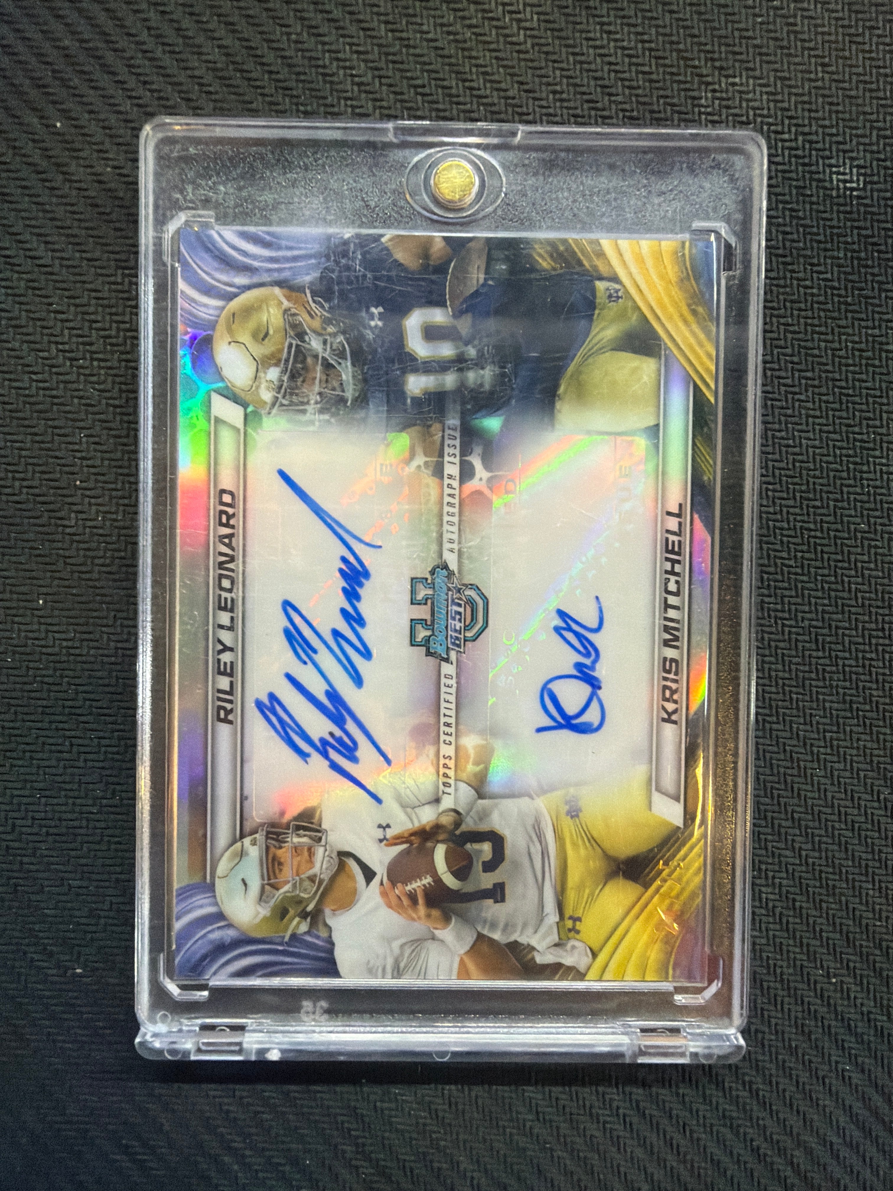 2024 Bowman Best U Riley Leonard Kris Mitchell Dual Auto Notre Dame