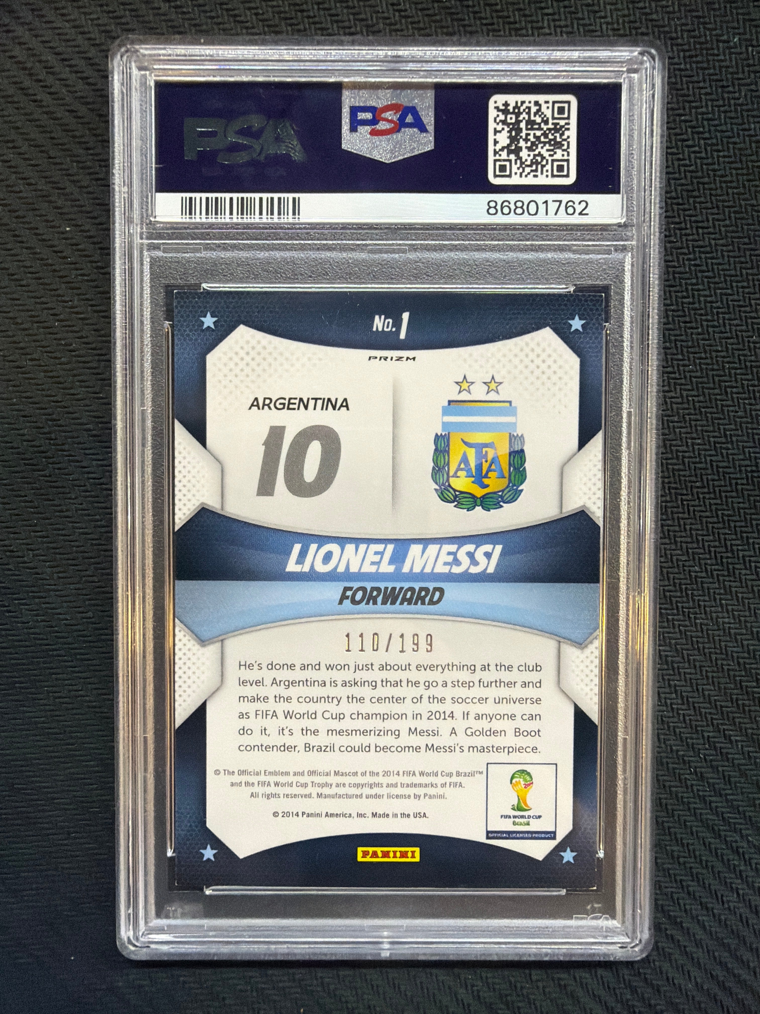 psa graded soccer cards The World Cup's all-time leading goal scorer turns 39 today, and collectors are sending their regards. Graded in the past month, here's some Messi cards that rise to the occasion. Which one