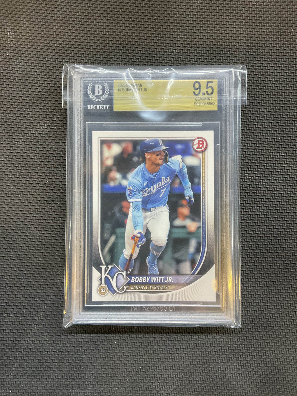 2025 Bowman Bobby Witt Jr. Paper BGS 9.5 Royals
