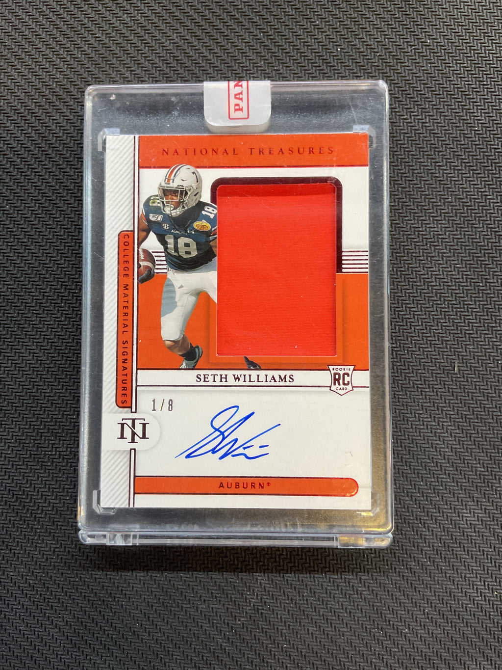 2021 National Treasures Collegiate Seth Williams Patch Auto /8 Auburn