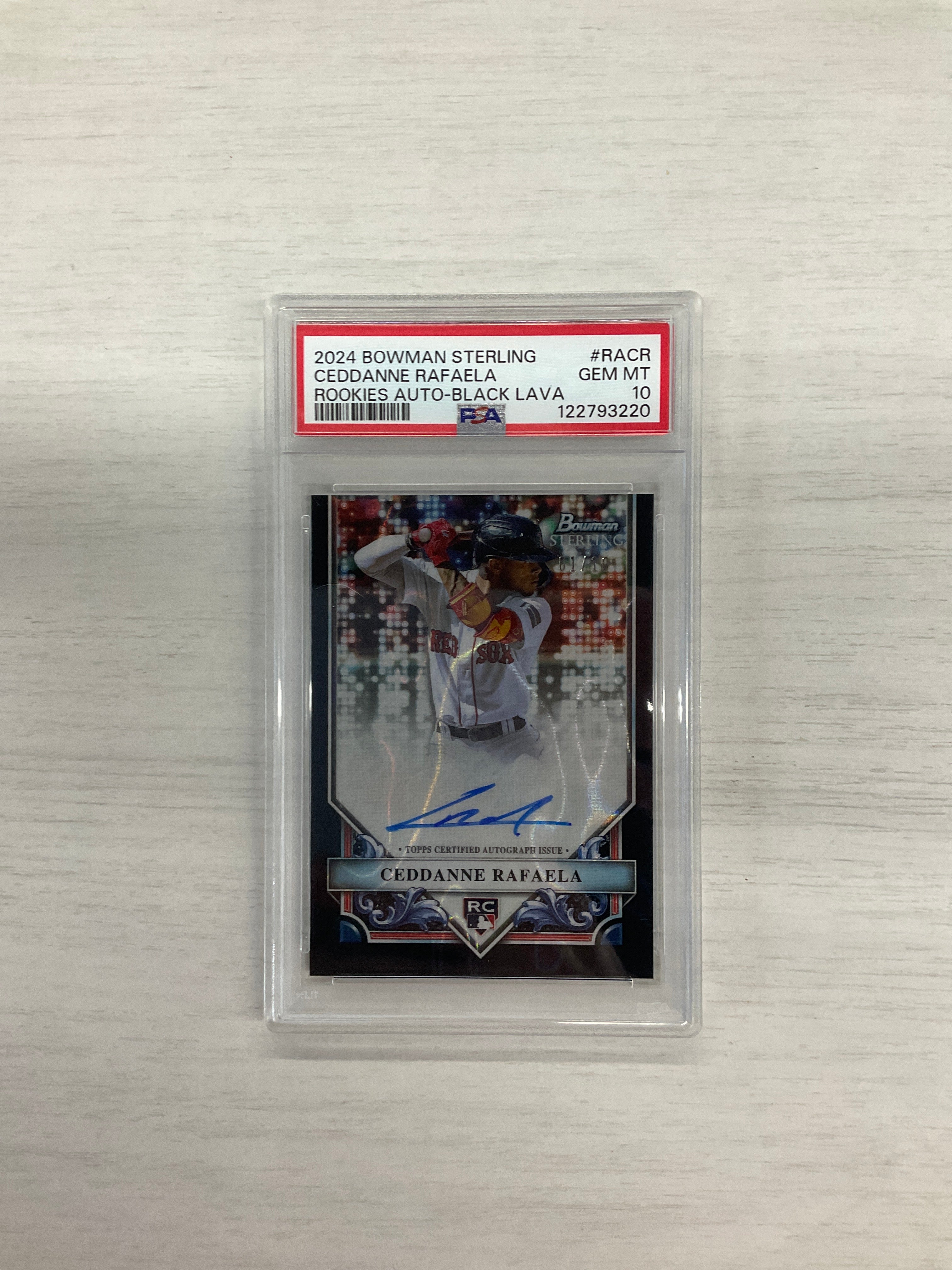 2024 Bowman Stelring Ceddanne Rafaela Black Lava Auto /10 PSA 10