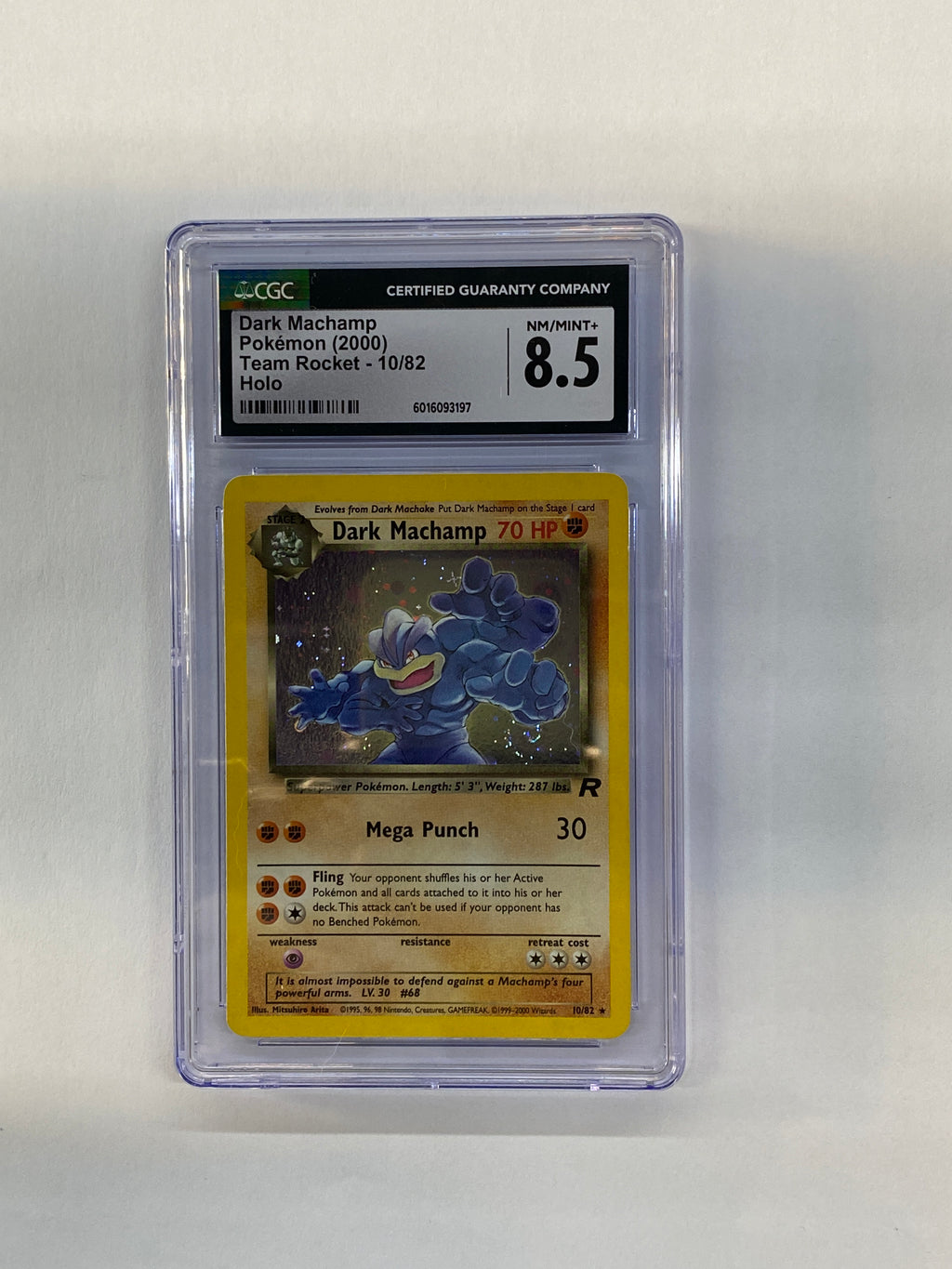 2000 Pokemon Team Rocket Dark Machamp 10 Holo CGC 8.5