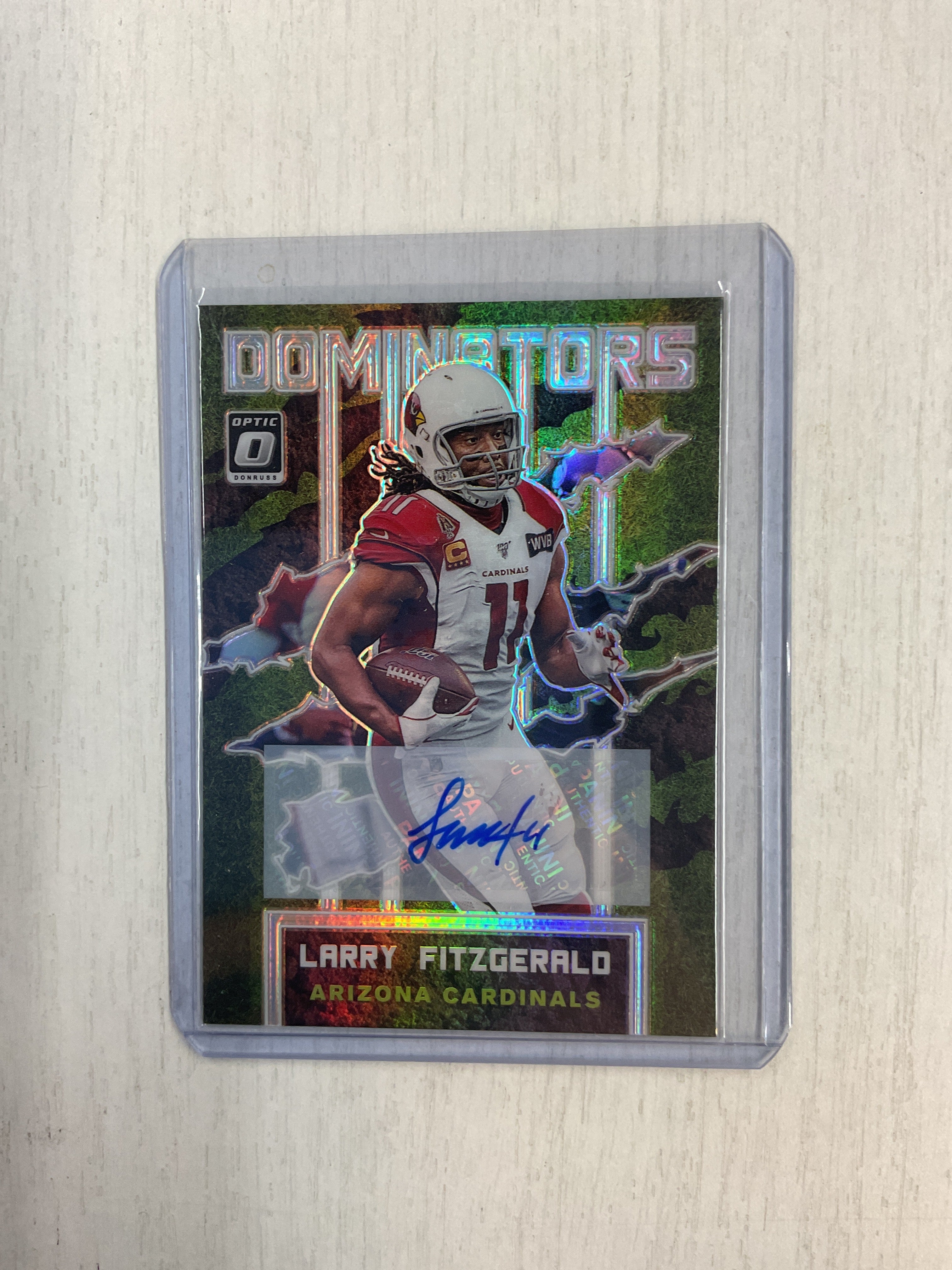 2020 Optic Larry Fitzgerald Dominators Auto /5 Cardinals
