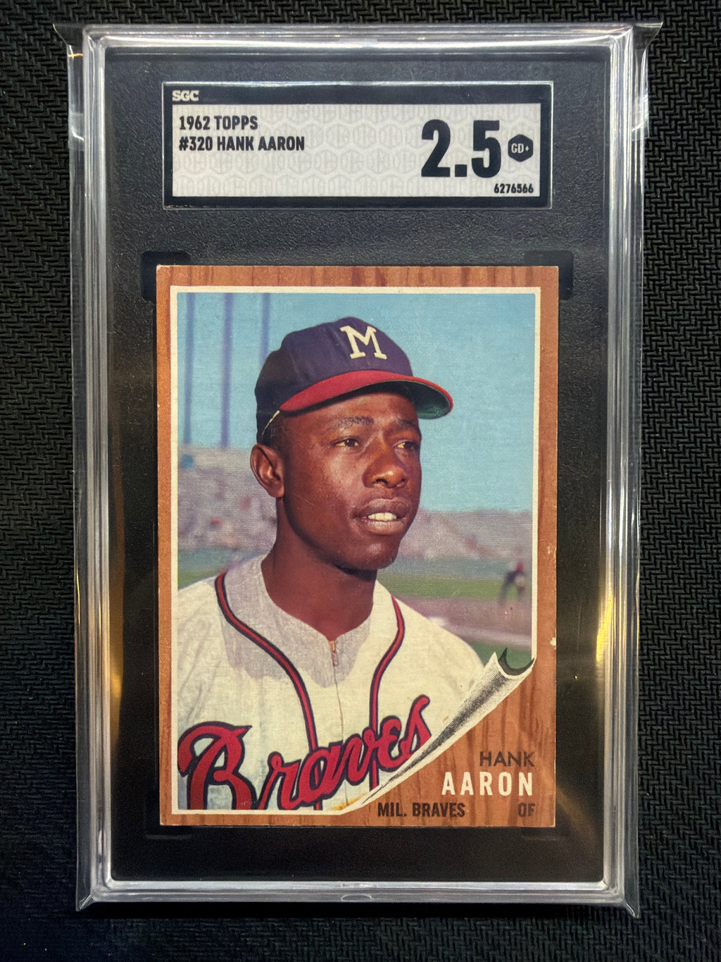 1962 Topps #320 Hank Aaron SGC 2.5 Braves