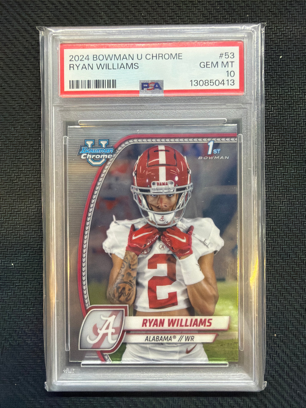 2024 Bowman U Chrome Ryan Williams PSA 10 Alabama 413
