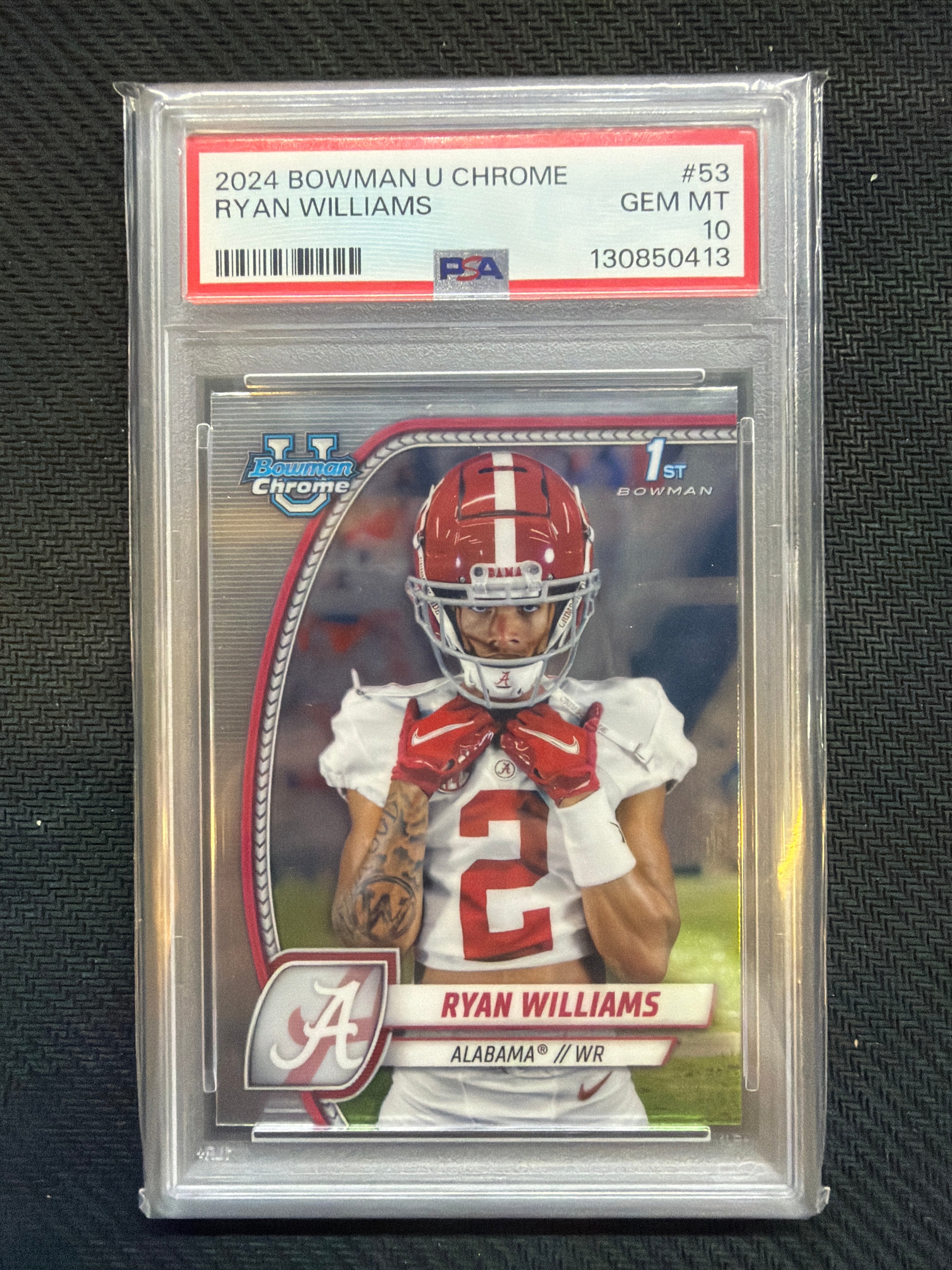 2024 Bowman U Chrome Ryan Williams PSA 10 Alabama 413