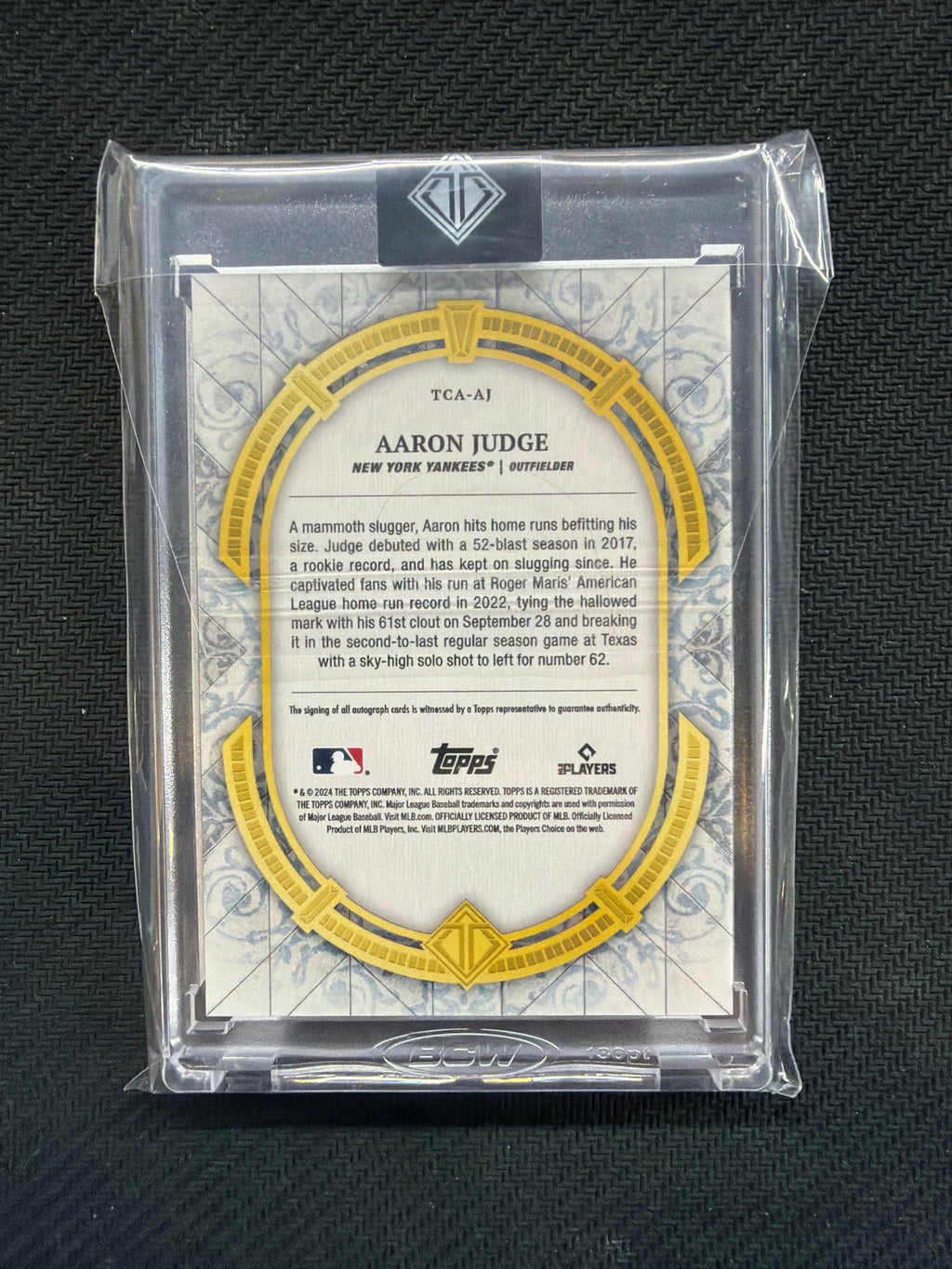 2024 Topps Transcendent Aaron Judge Auto /25 Yankees