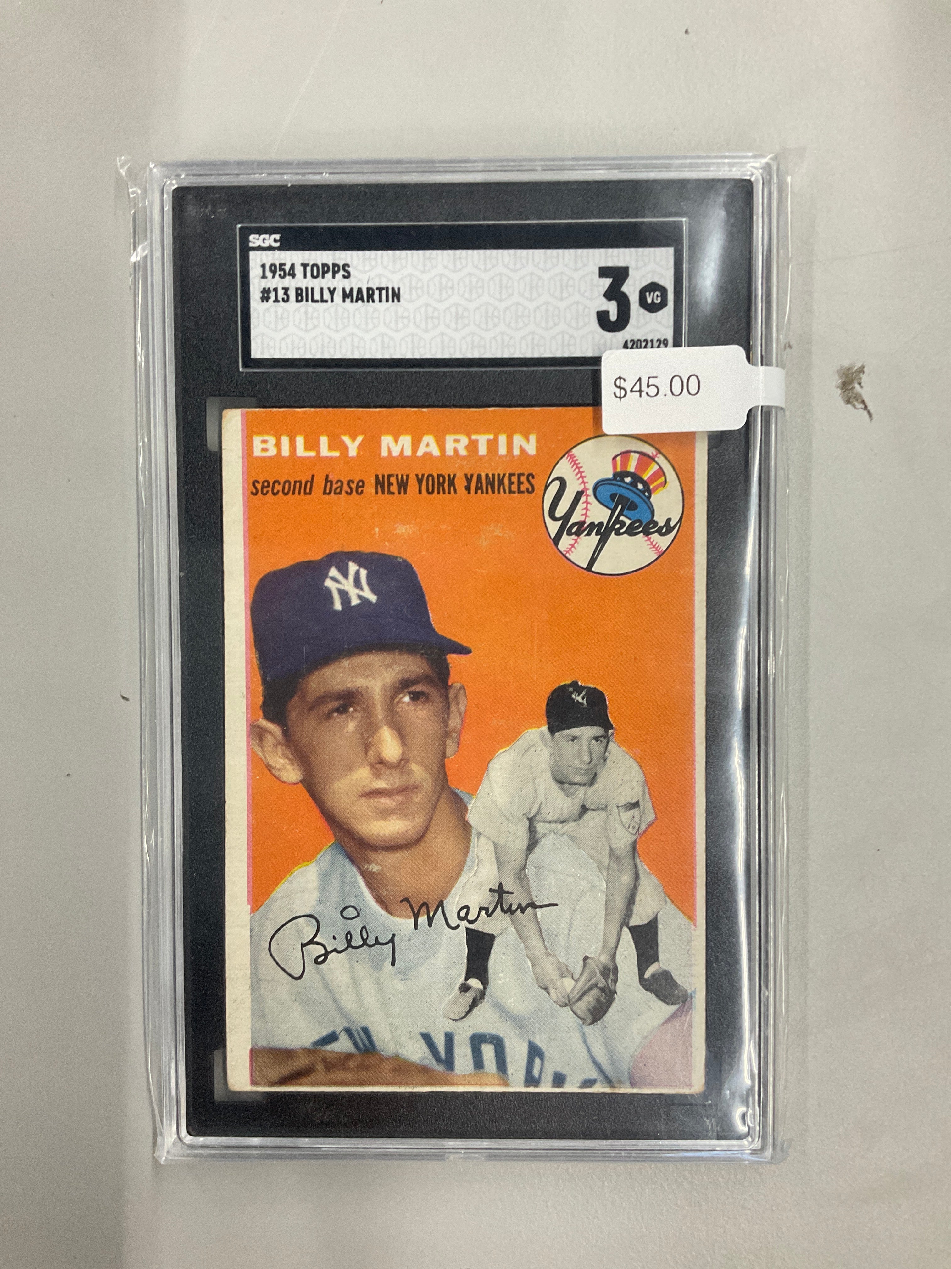 1954 Topps #13 Billy Martin SGC 3