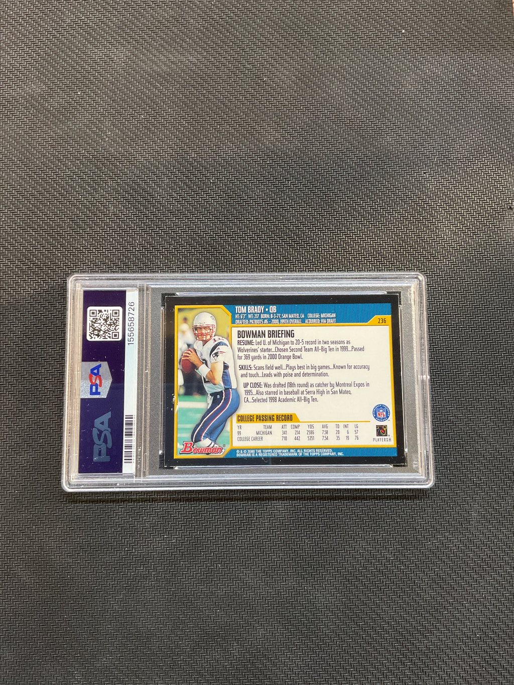 2000 Bowman Tom Brady Rookie PSA 6 Patriots