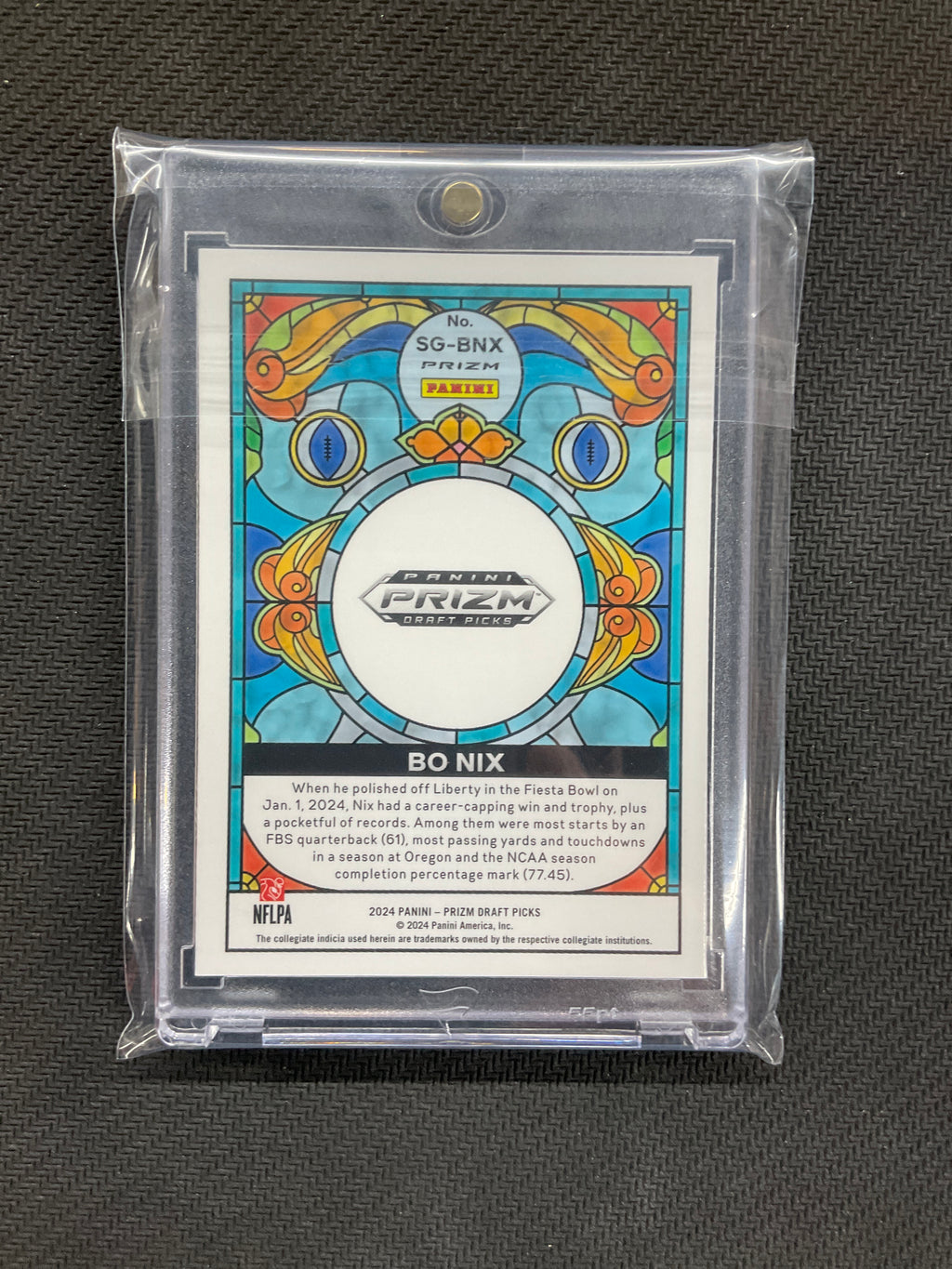 2024 Prizm Draft Bo Nix Stained Glass Case Hit Oregon