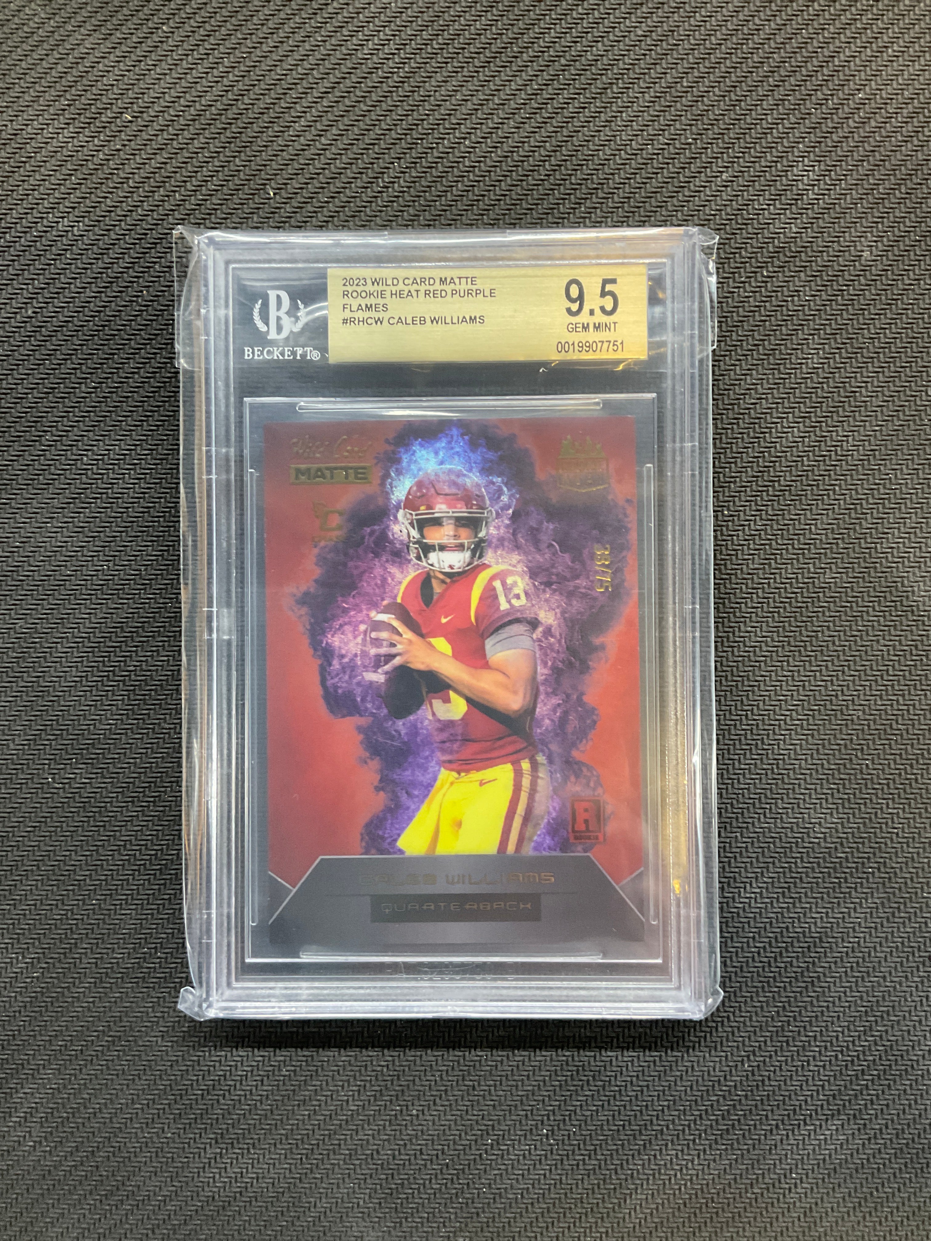 2023 Wild Card Caleb Williams Red Purple /75 BGS 9.5