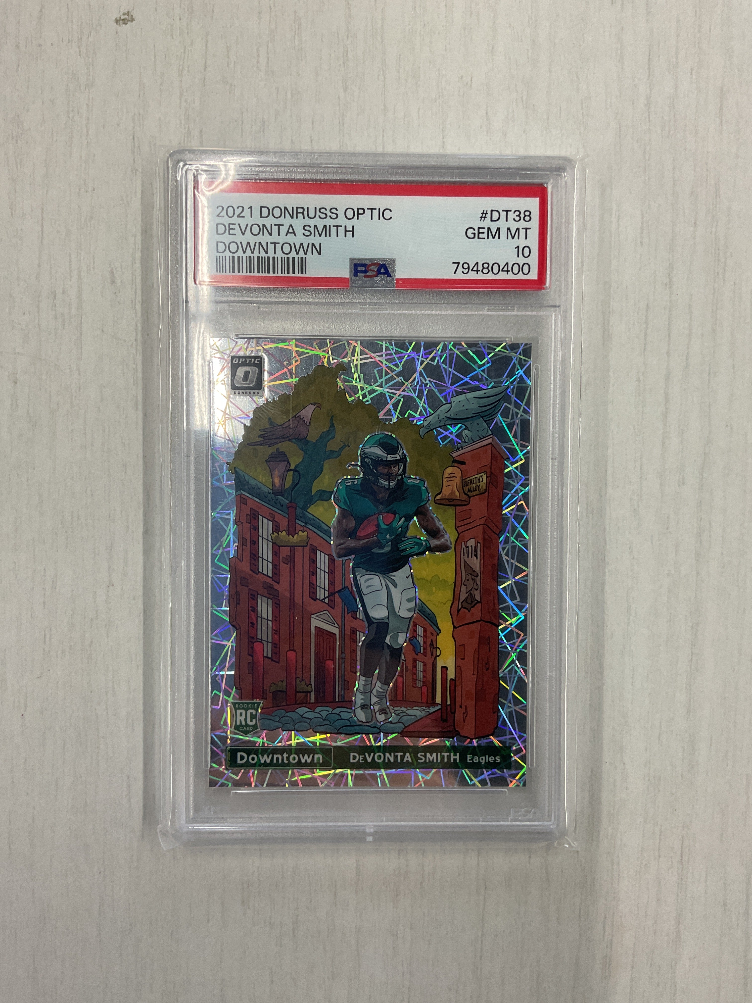 2021 Optic Devonta Smith Downtown! PSA 10