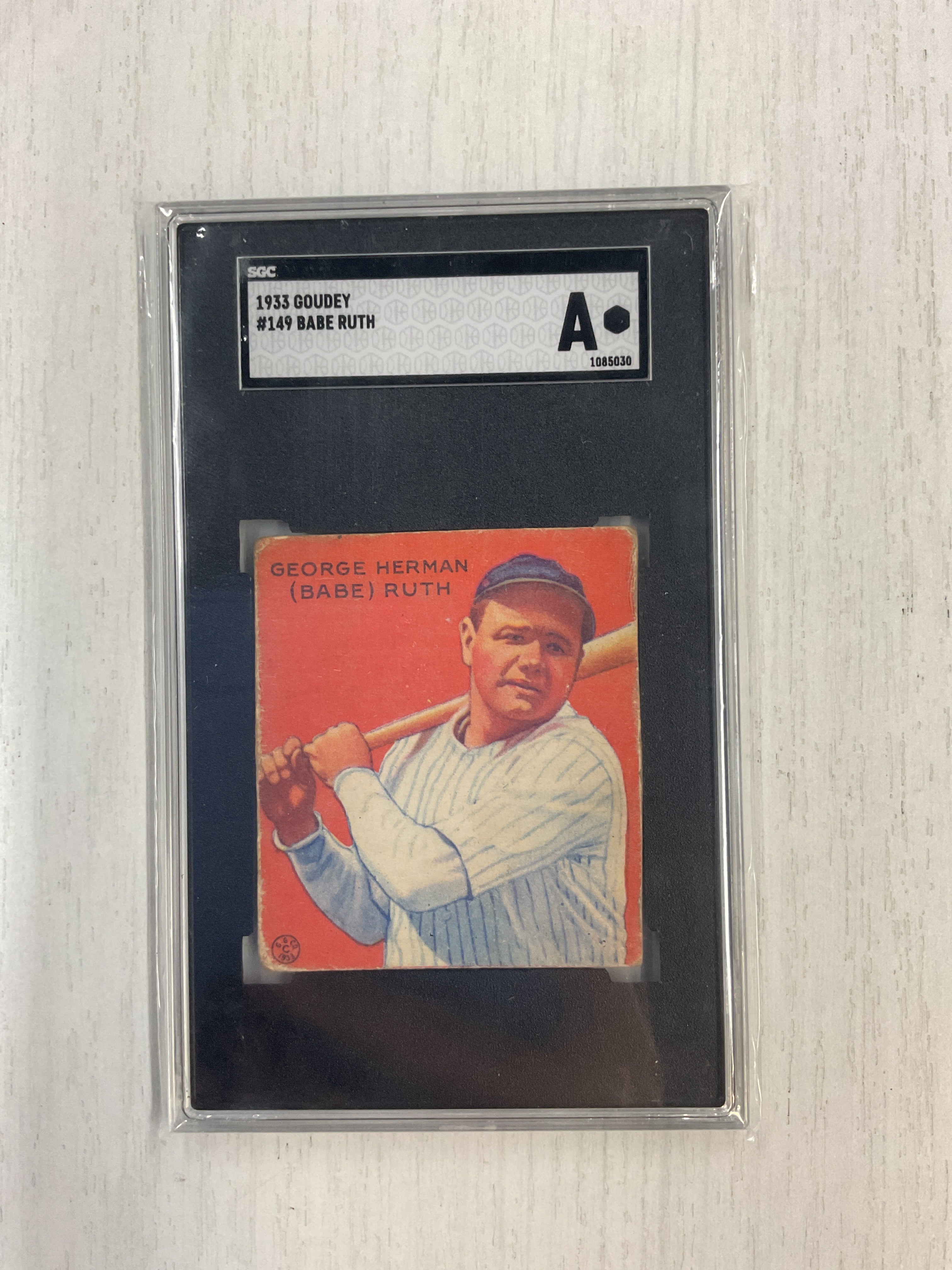 1933 Goudey #149 Babe Ruth SGC A Rookie
