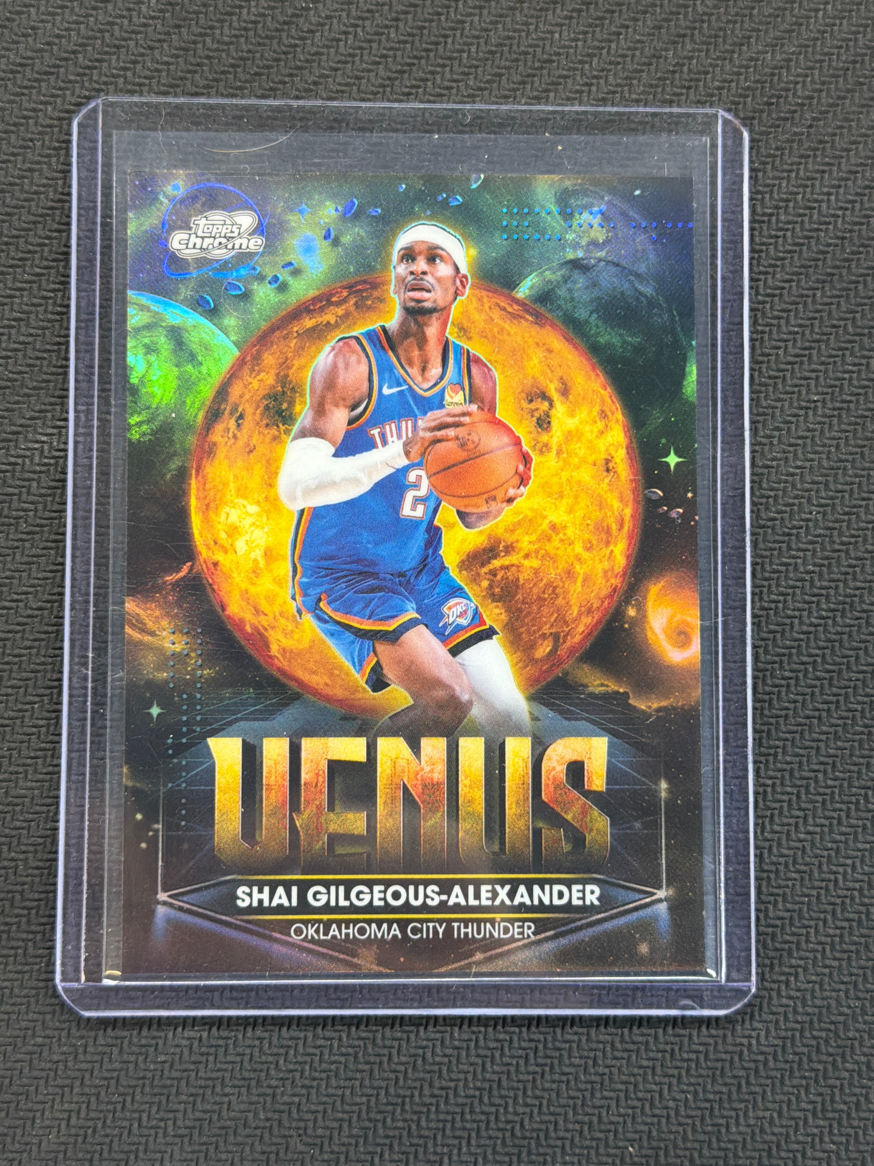 2025-26 Topps Chorme Cosmic Shai Gilgeous-Alexander Planetary Pursuit Venus Thunder