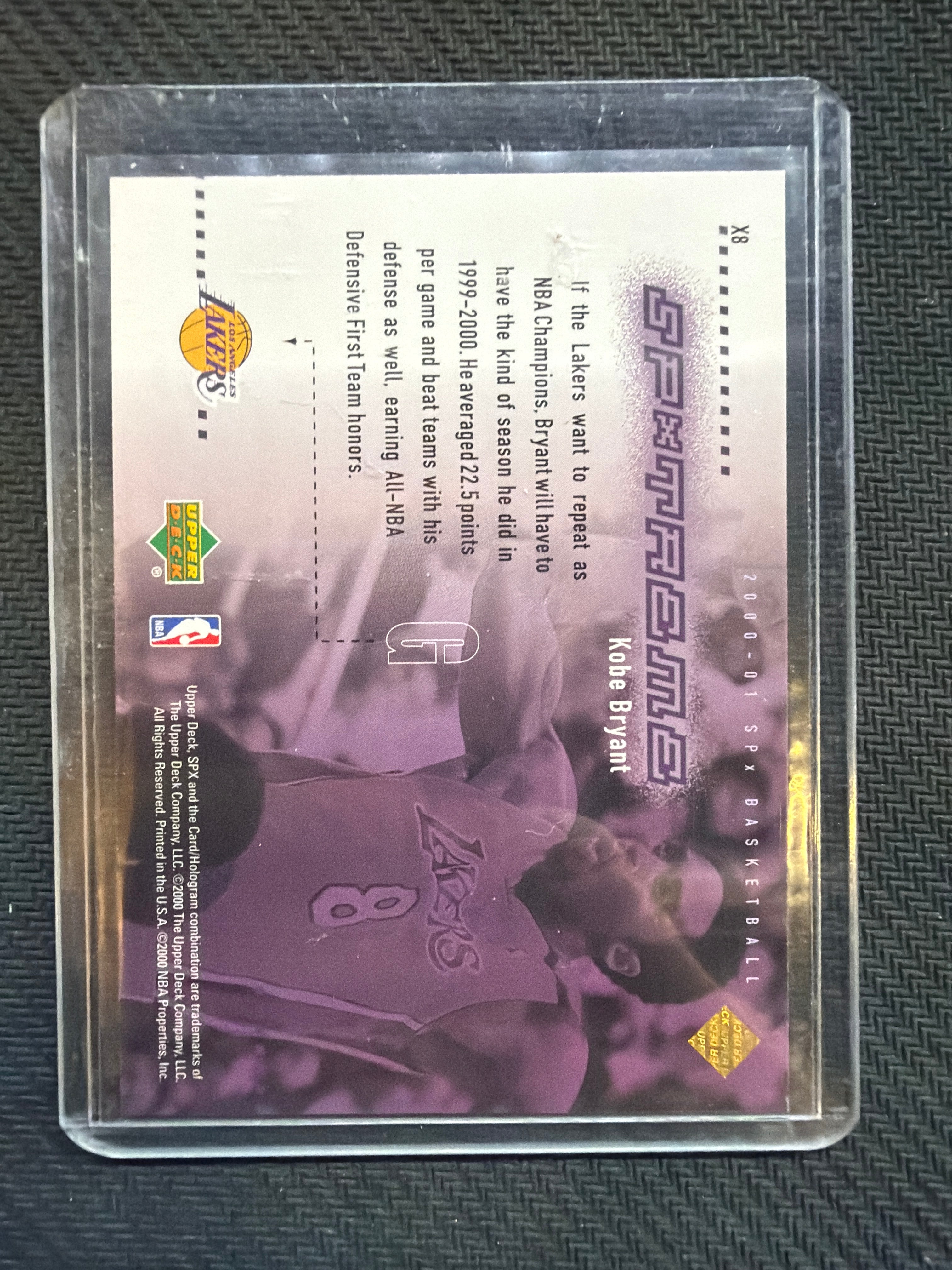 2000 SPx Spxtreme Kobe Bryant #X8 Lakers