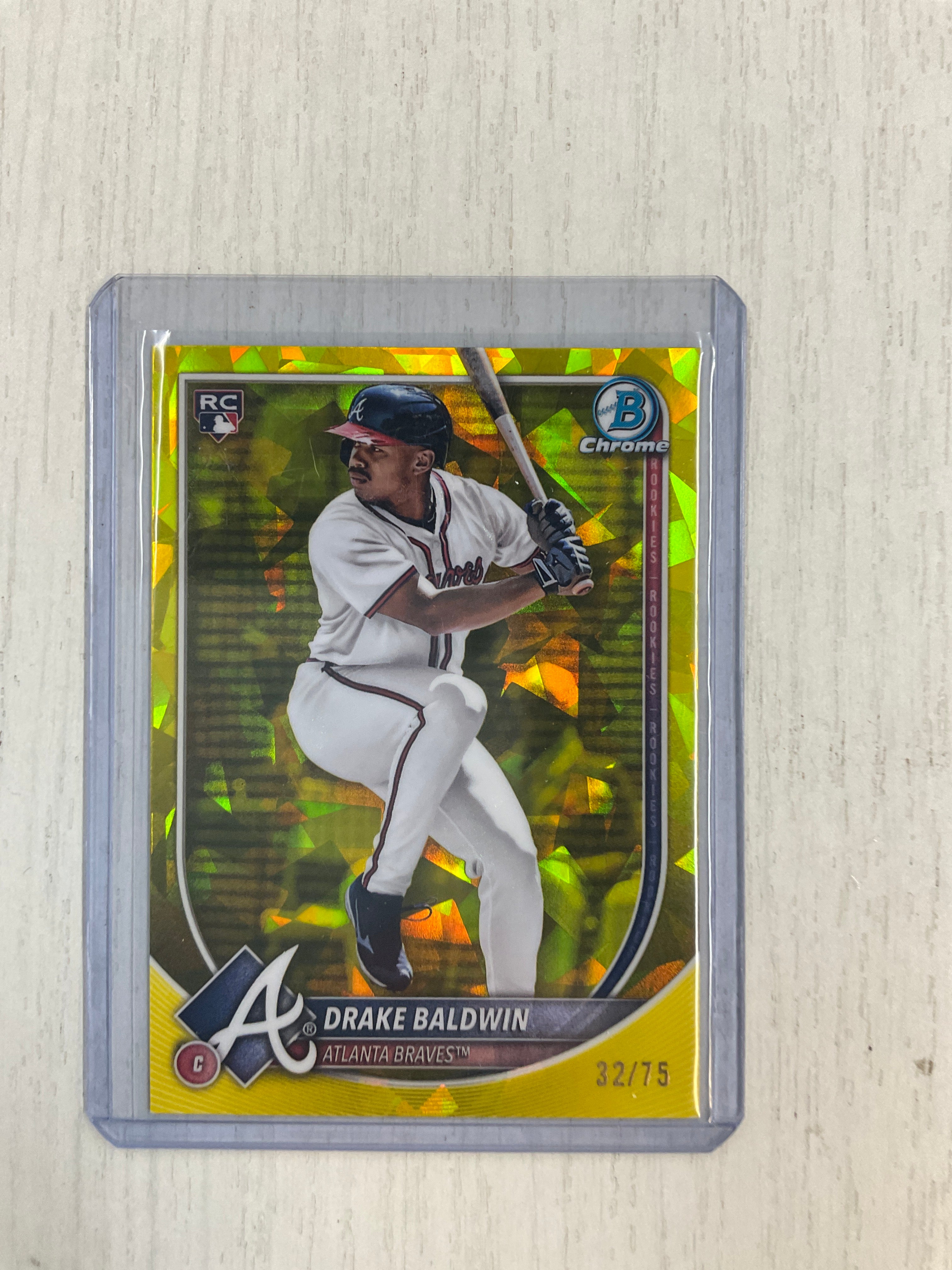 2025 Bowman Chrome Sapphire Drake Bladwin Yellow /75 Braves