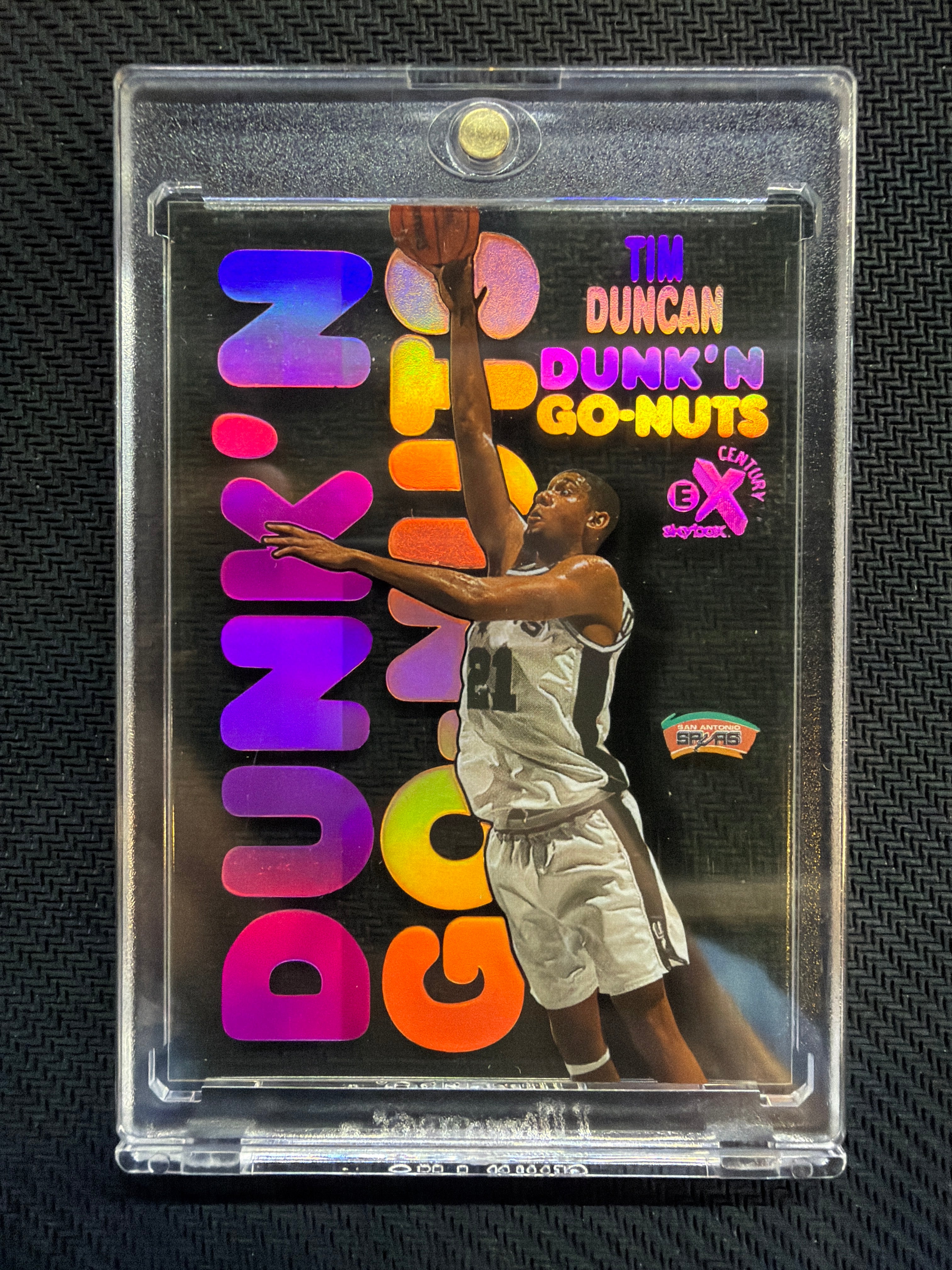 1998 Skybox E-X Century Tim Duncan Dunk'N Go Nuts #4DG Spurs