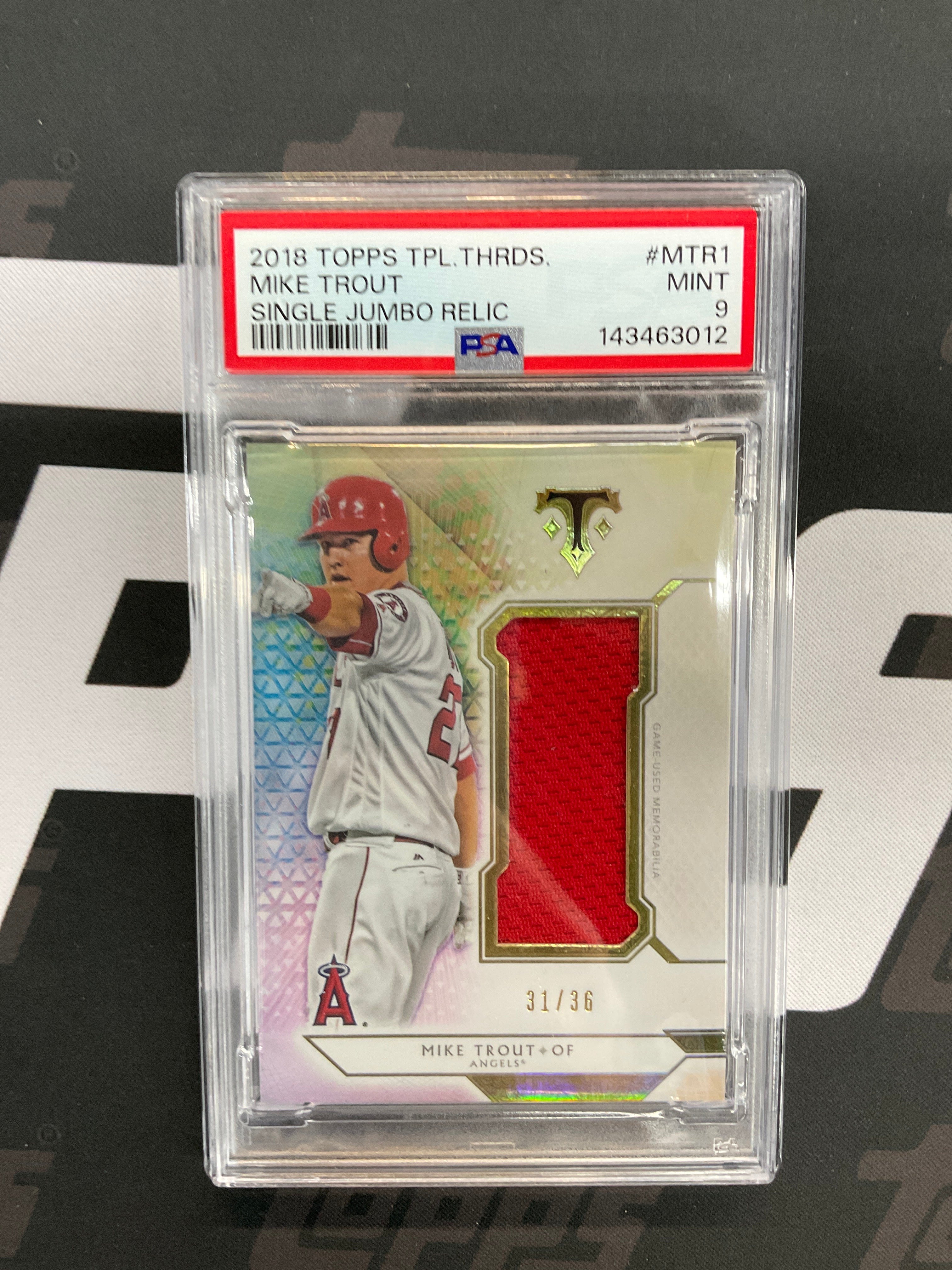 2018 Topps Triple Threads Mike Trout Patch /36 PSA 9