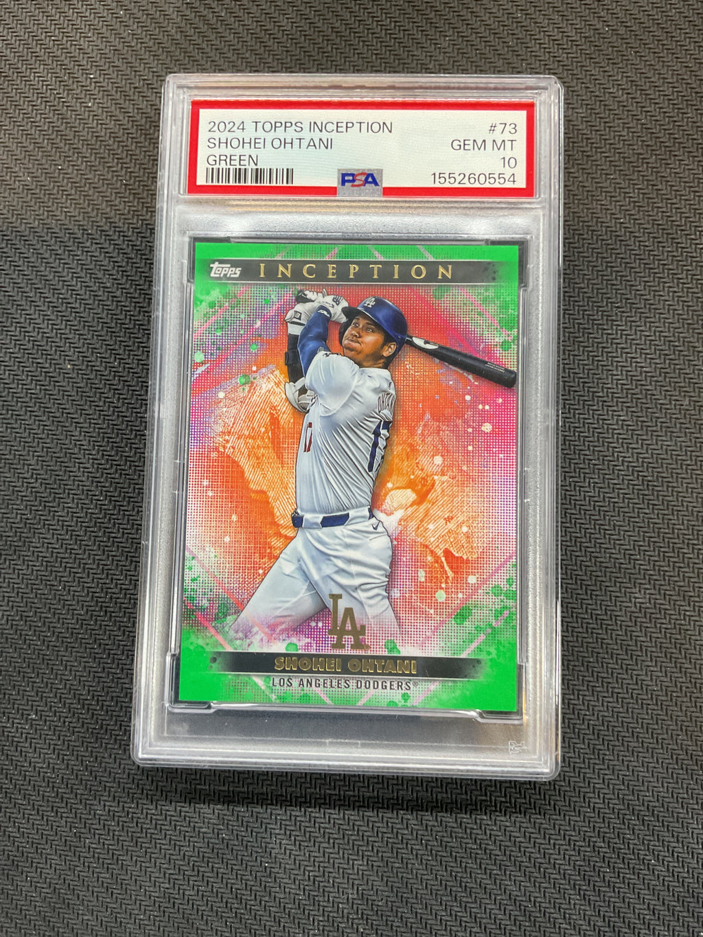 2024 Topps Inception Shohei Ohtani #73 Green PSA 10 554
