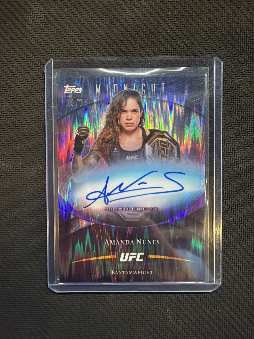 2026 Topps Midnight UFC Amanda Nunes Dusk Refractor Auto /75