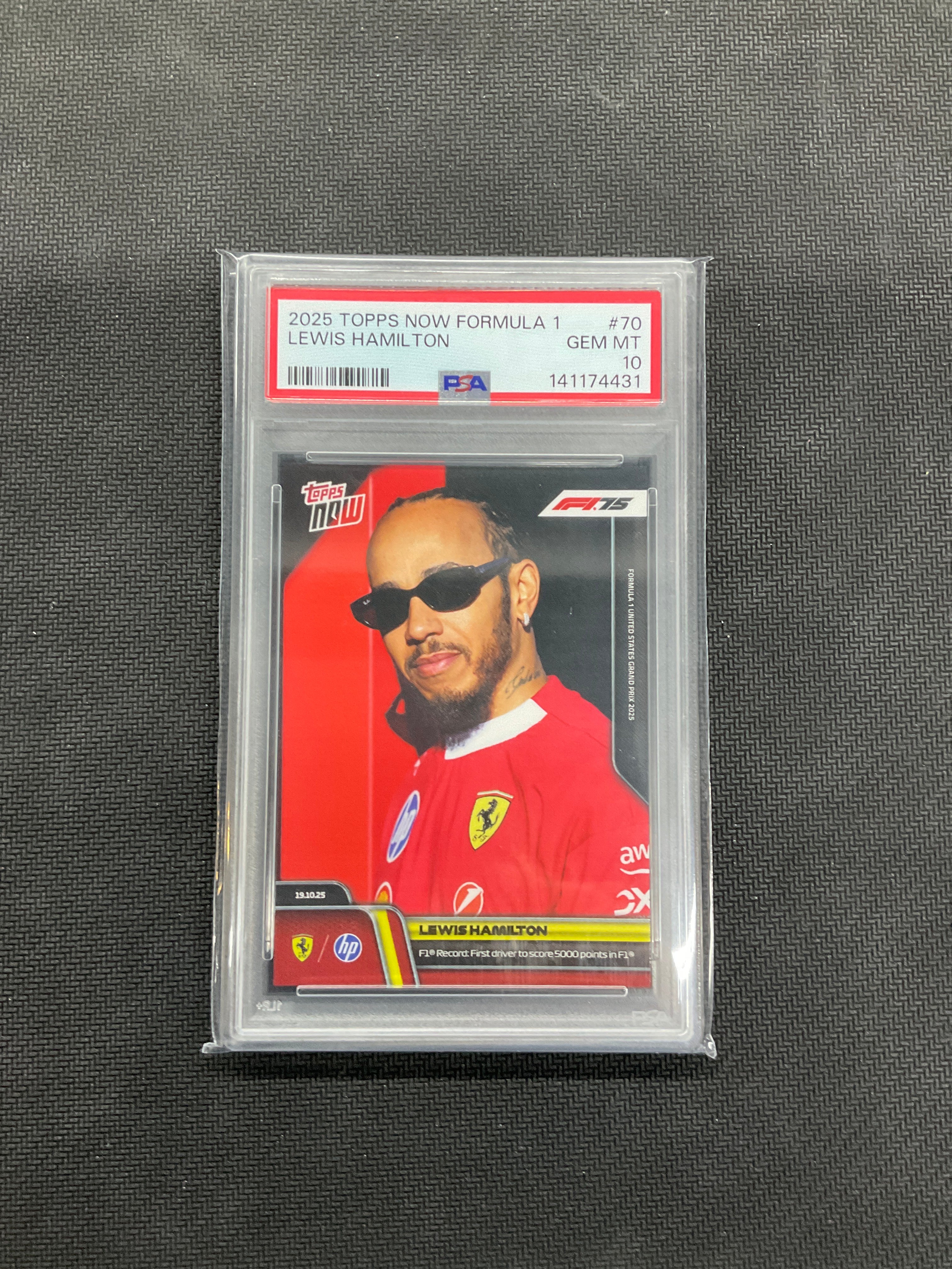 2025 Topps Now F1 Lewis Hamilton #70 PSA 10 Ferrari  431