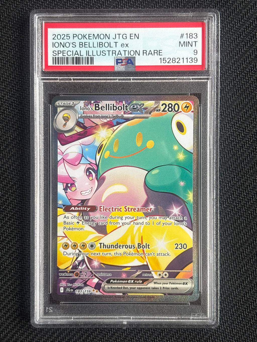 2025 Iono's Bellibolt ex 183 PSA 9
