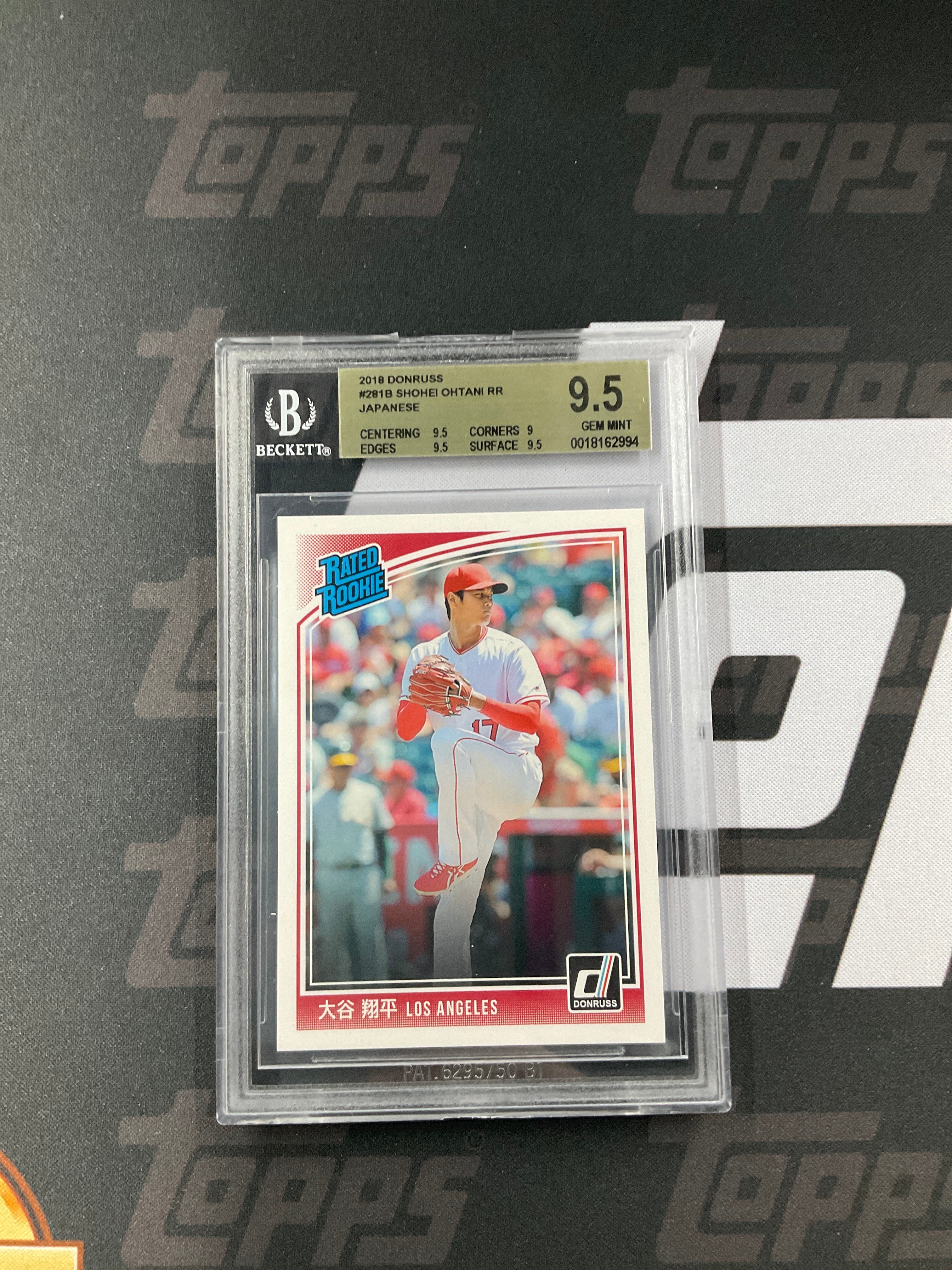 2018 Panini Donruss Shohei Ohtani Rookie Japanese BGS 9.5