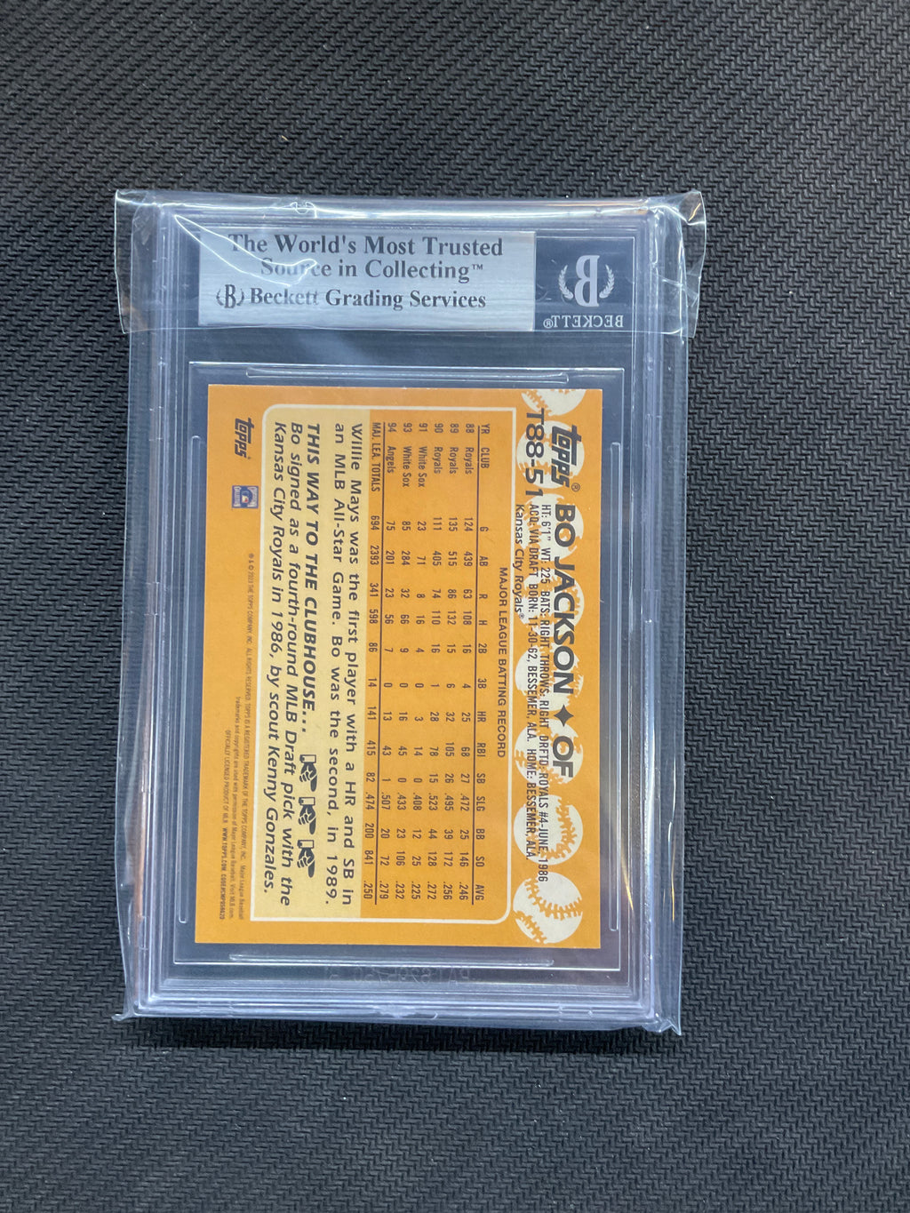 2023 Topps '88 Bo Jackson Blue BGS 9 Royals