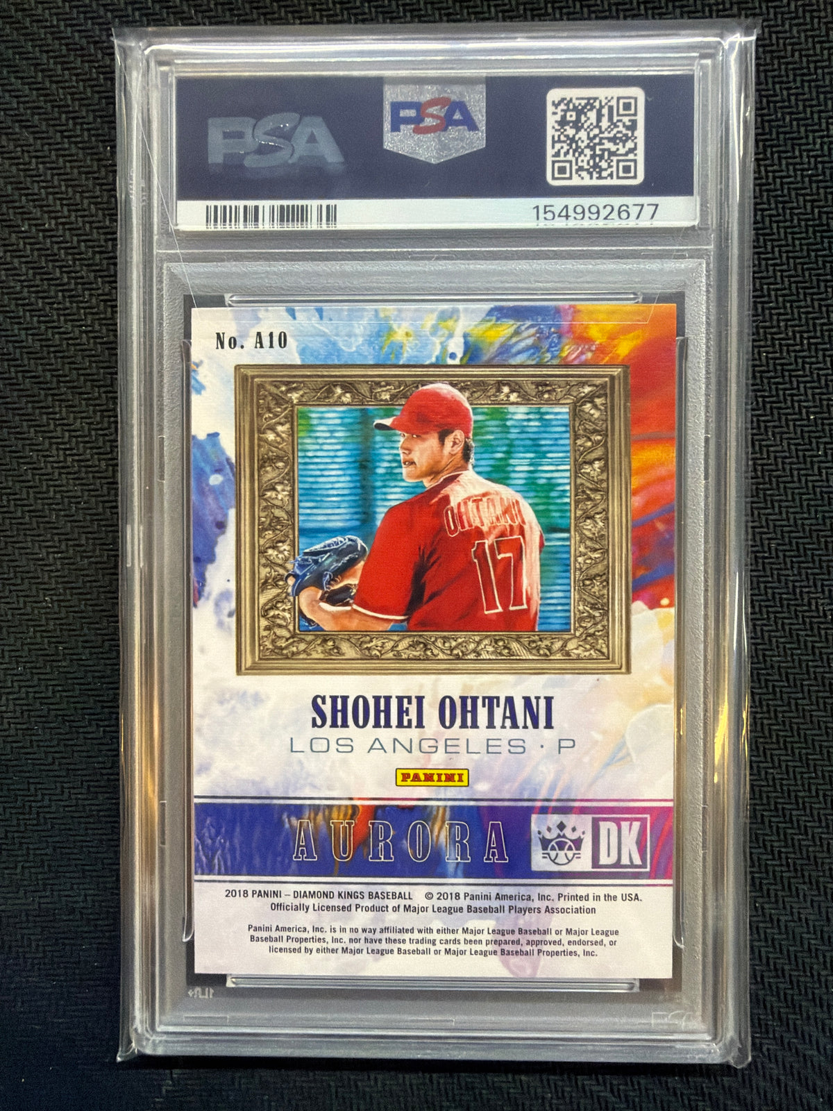 2018 Panini Diamond Kings Shohei Ohtani Aurora #A10 PSA 10 Angels Rookie