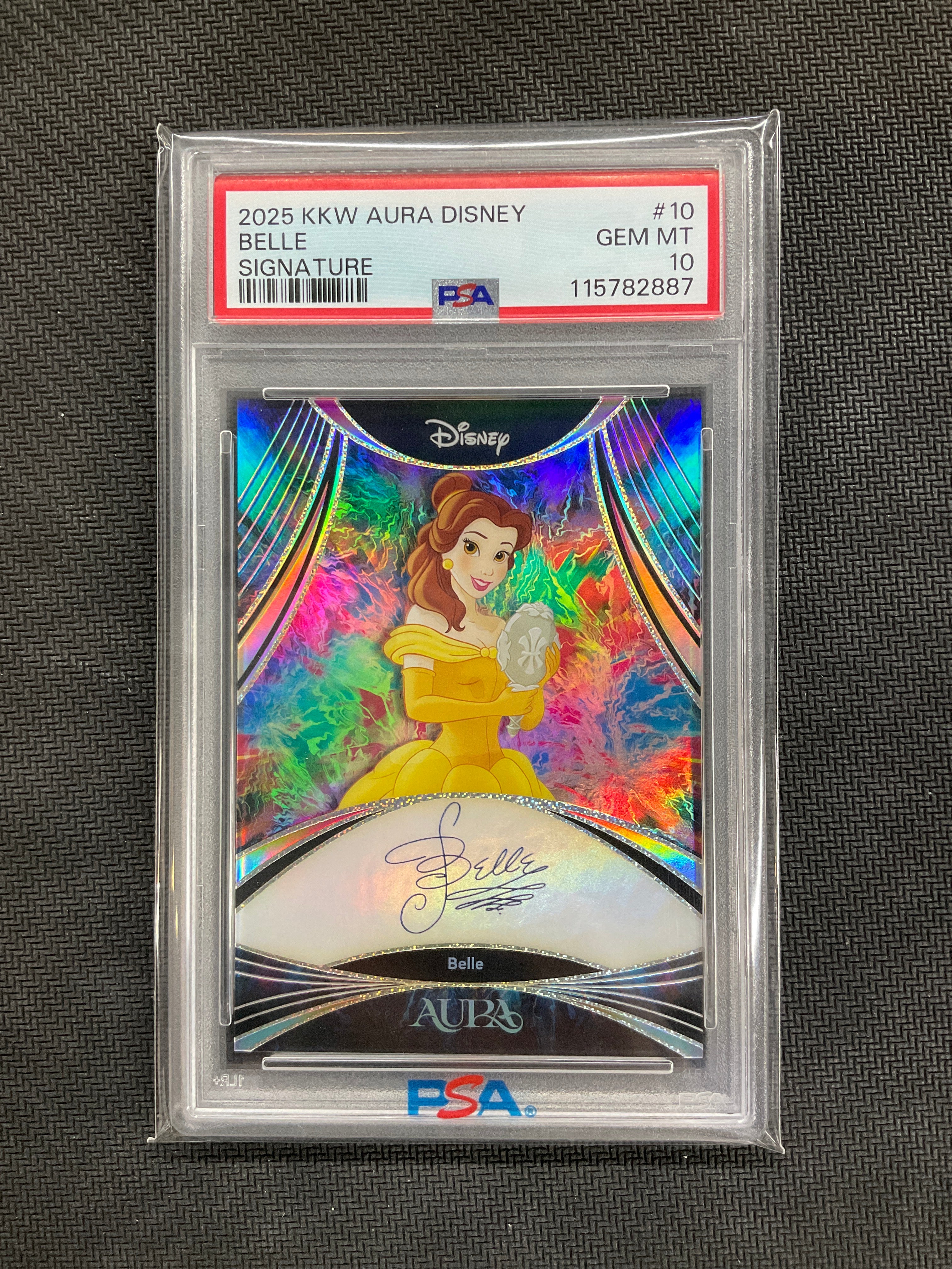 2025 Kakawow Aura Disney Belle Signature #10 /100 PSA 10