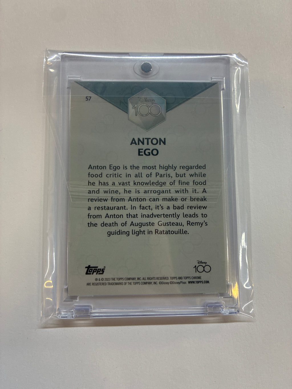 2023 Topps Chrome Disney 100 Anton Ego Pink Refractor /399